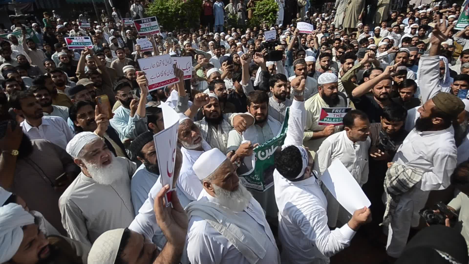 Rally in solidarity with Palestinian people in Pakistan 