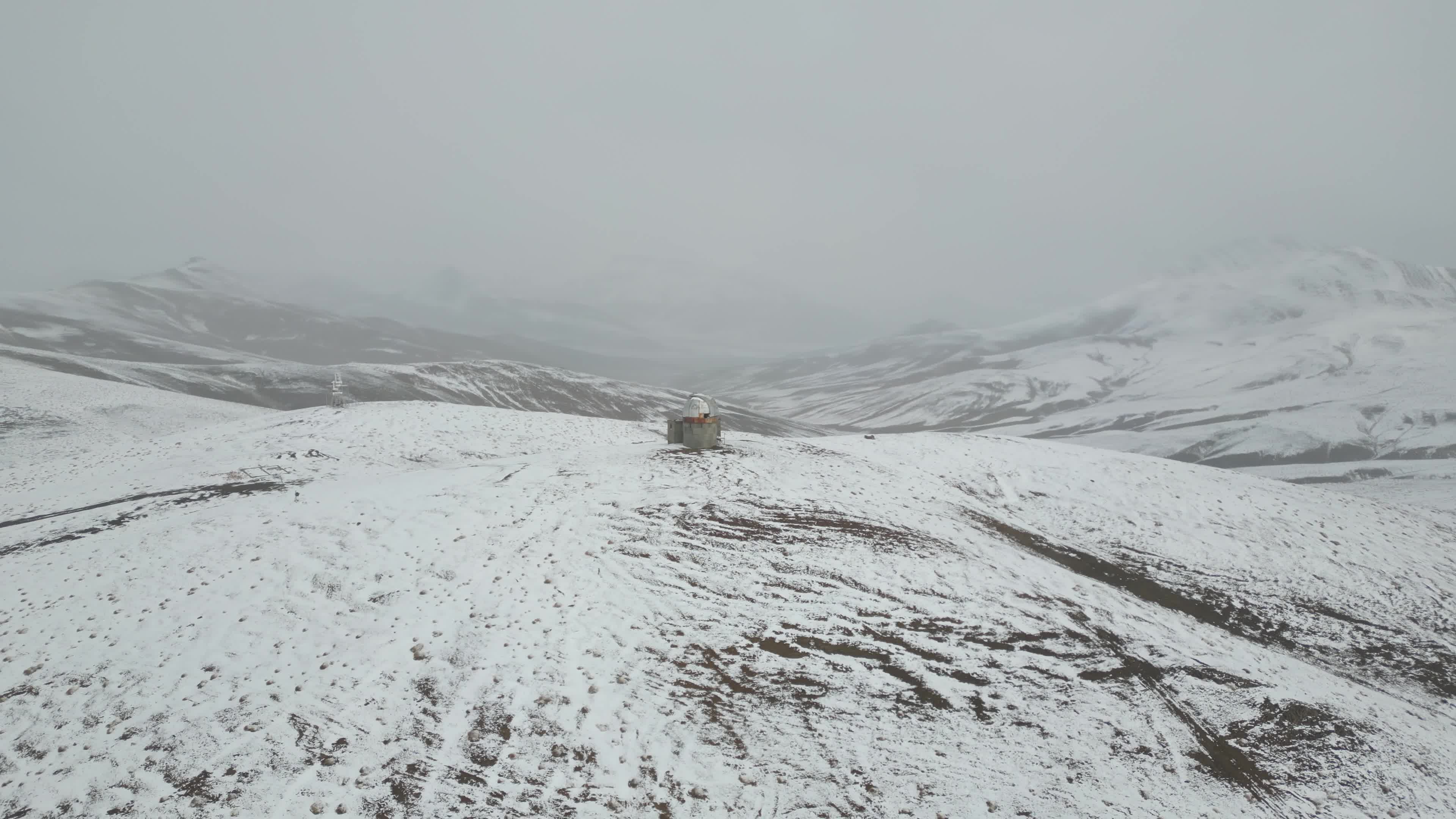 Drone video of the abandoned Shorbulak Soviet Observatory