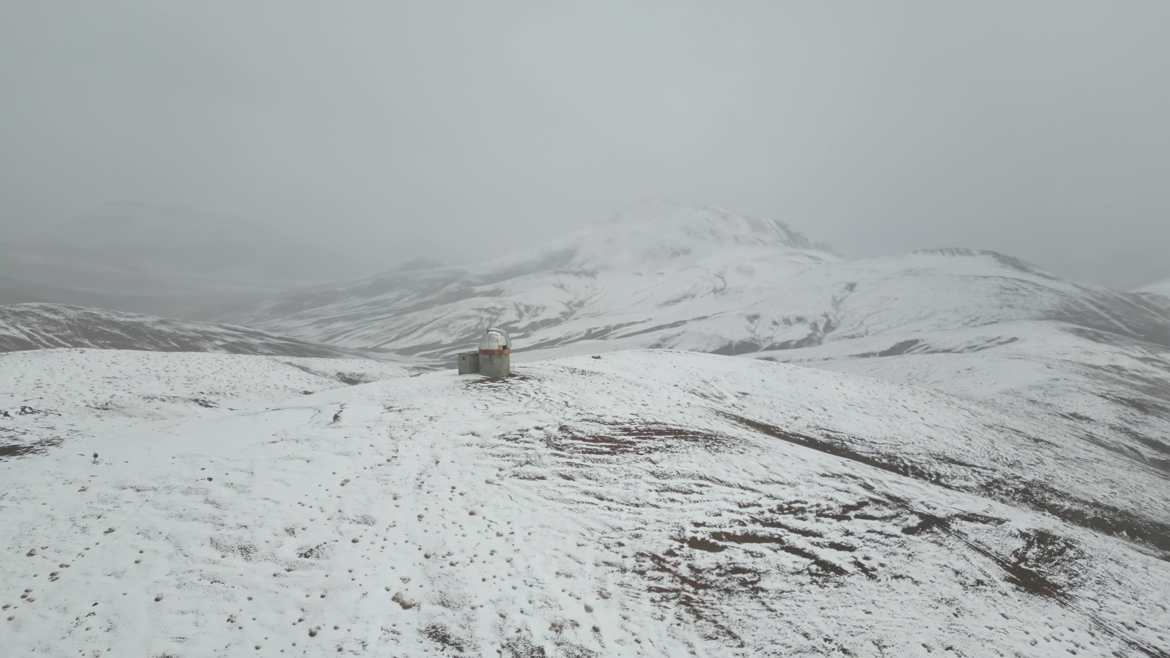 Drone video of the abandoned Shorbulak Soviet Observatory