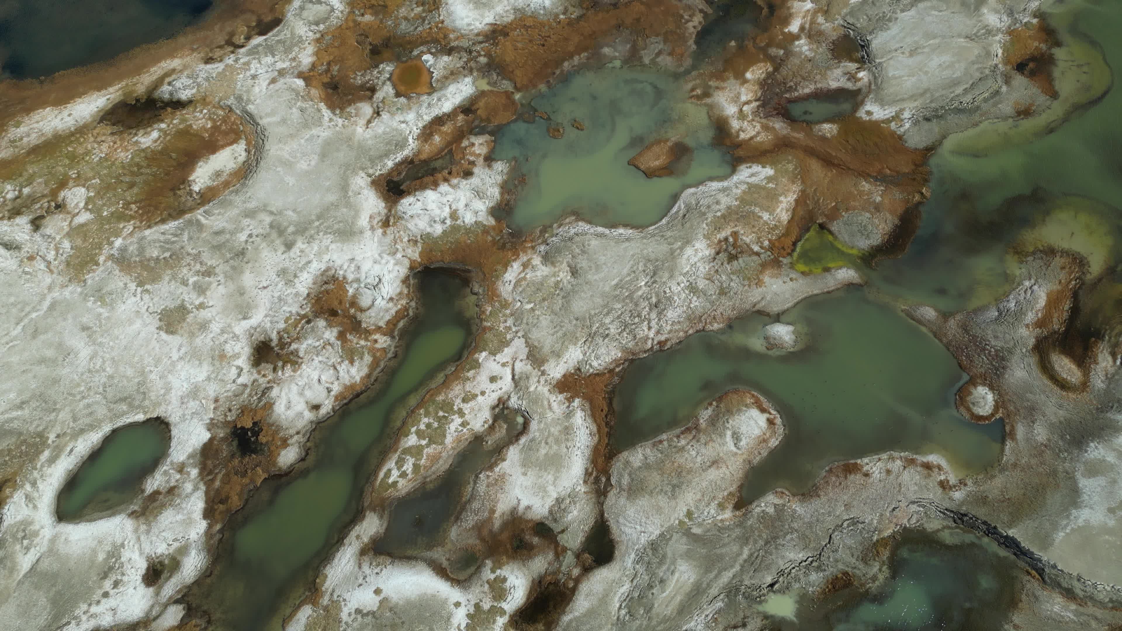 Drone video of Karakul lake in Tajikistan