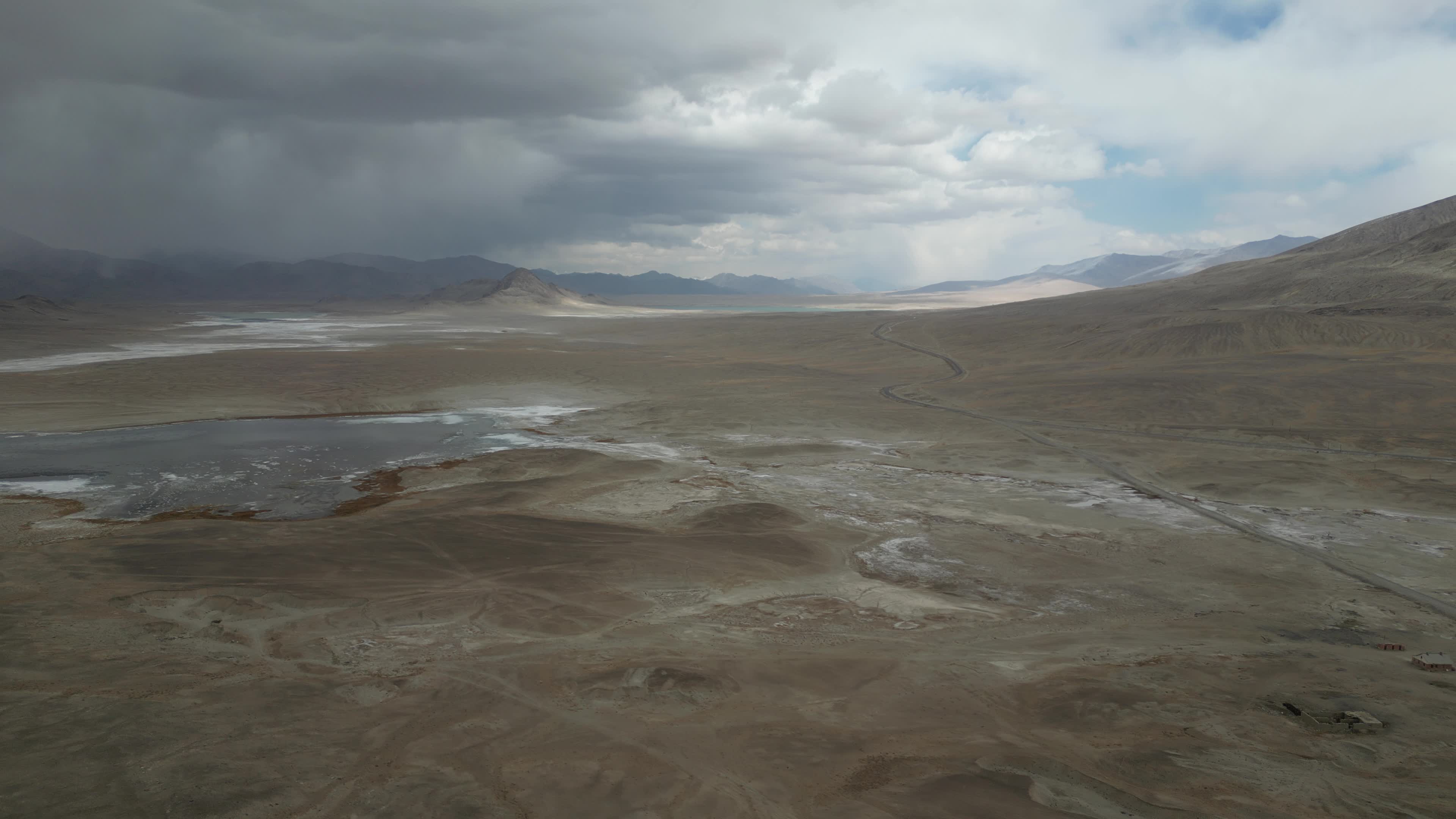 drone videos of the beautiful landscapes in the pamir mountains