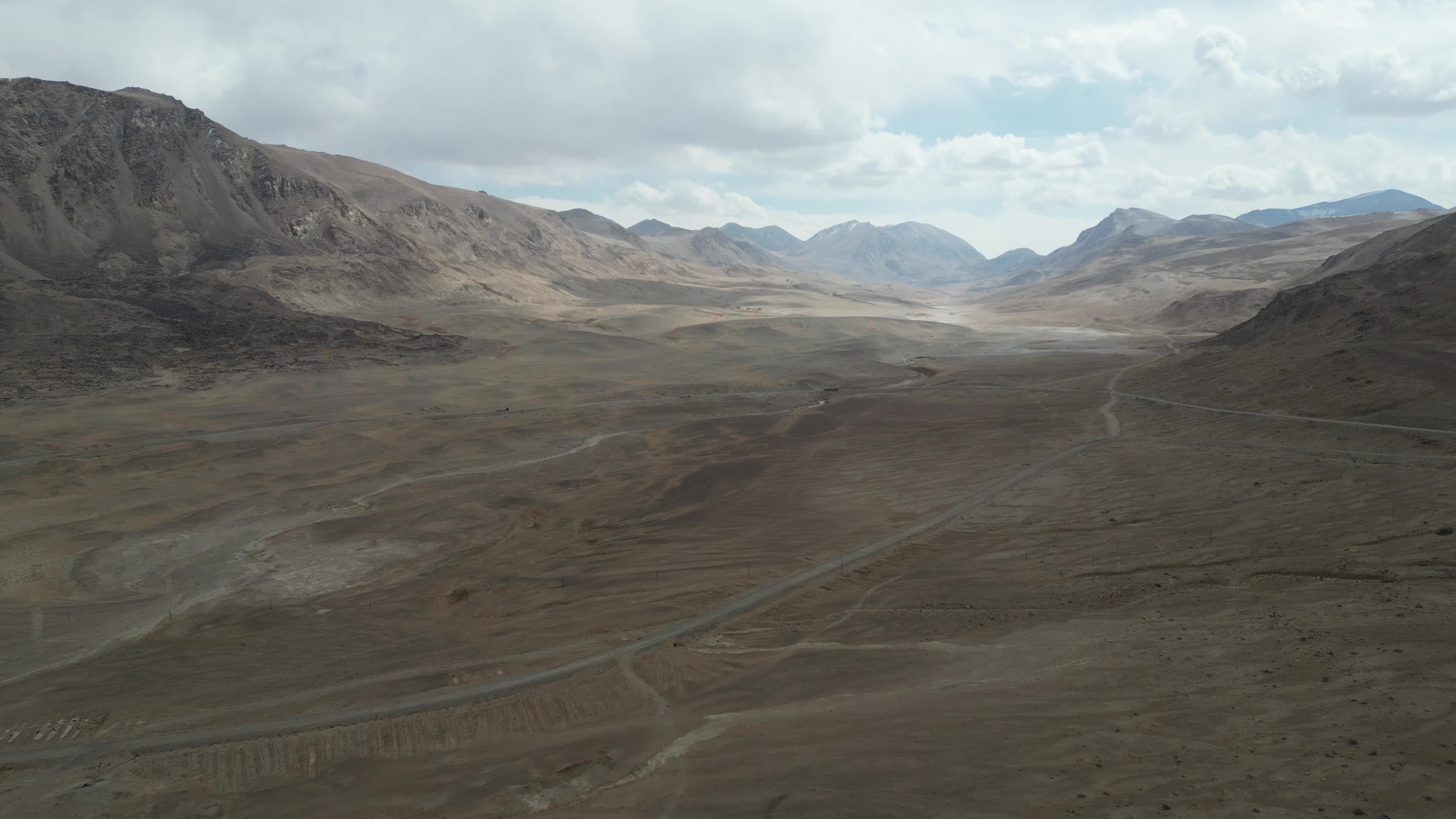 drone videos of the beautiful landscapes in the pamir mountains