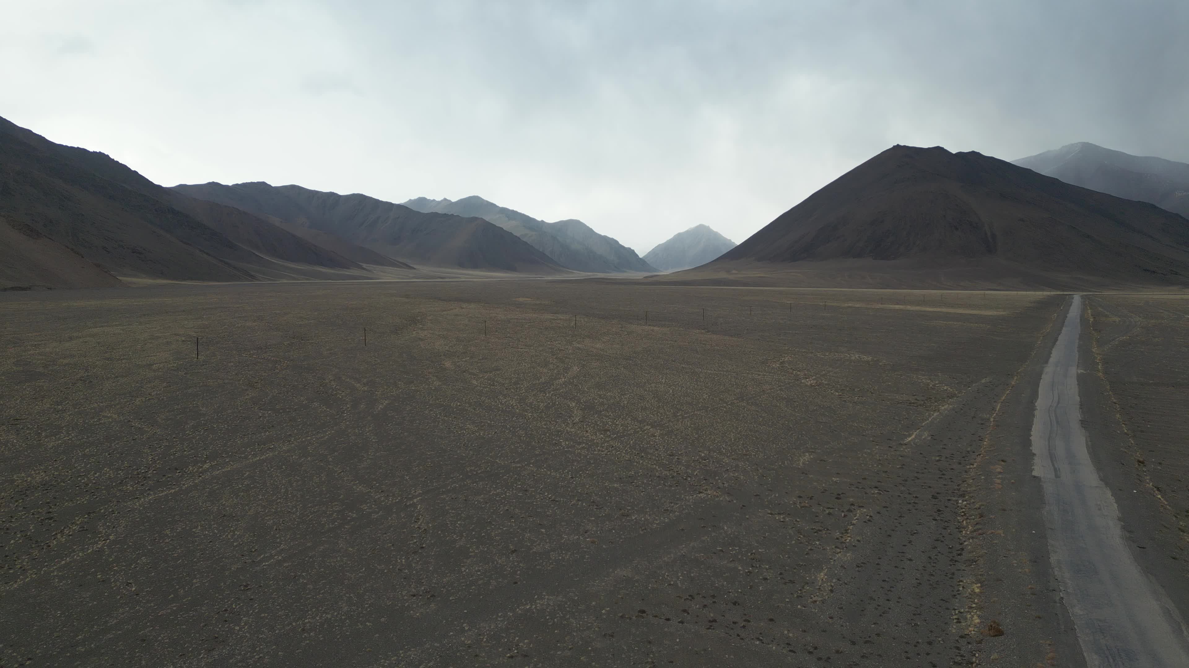 drone videos of the beautiful landscapes in the pamir mountains