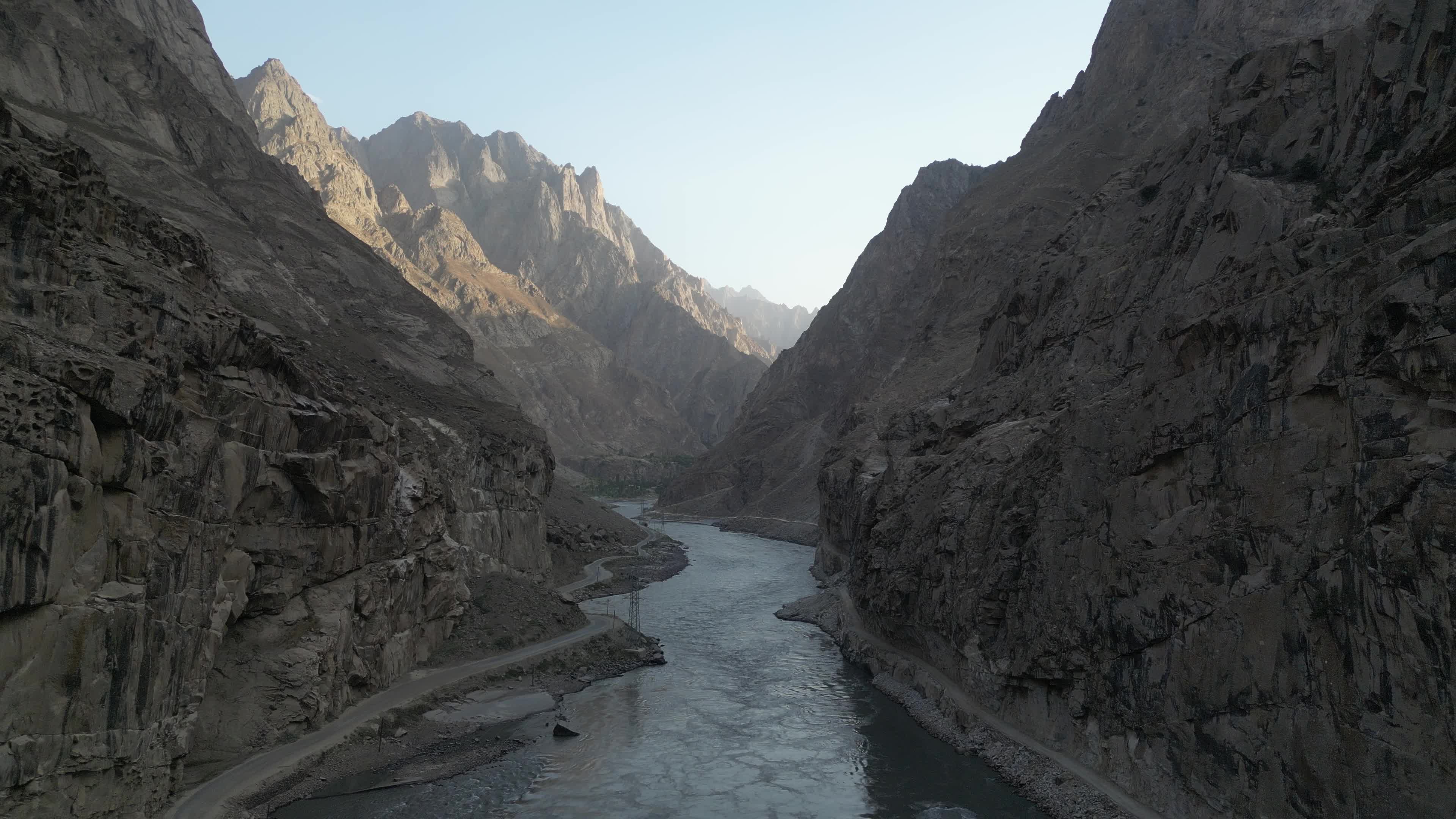 Drone videos of the river panj 
