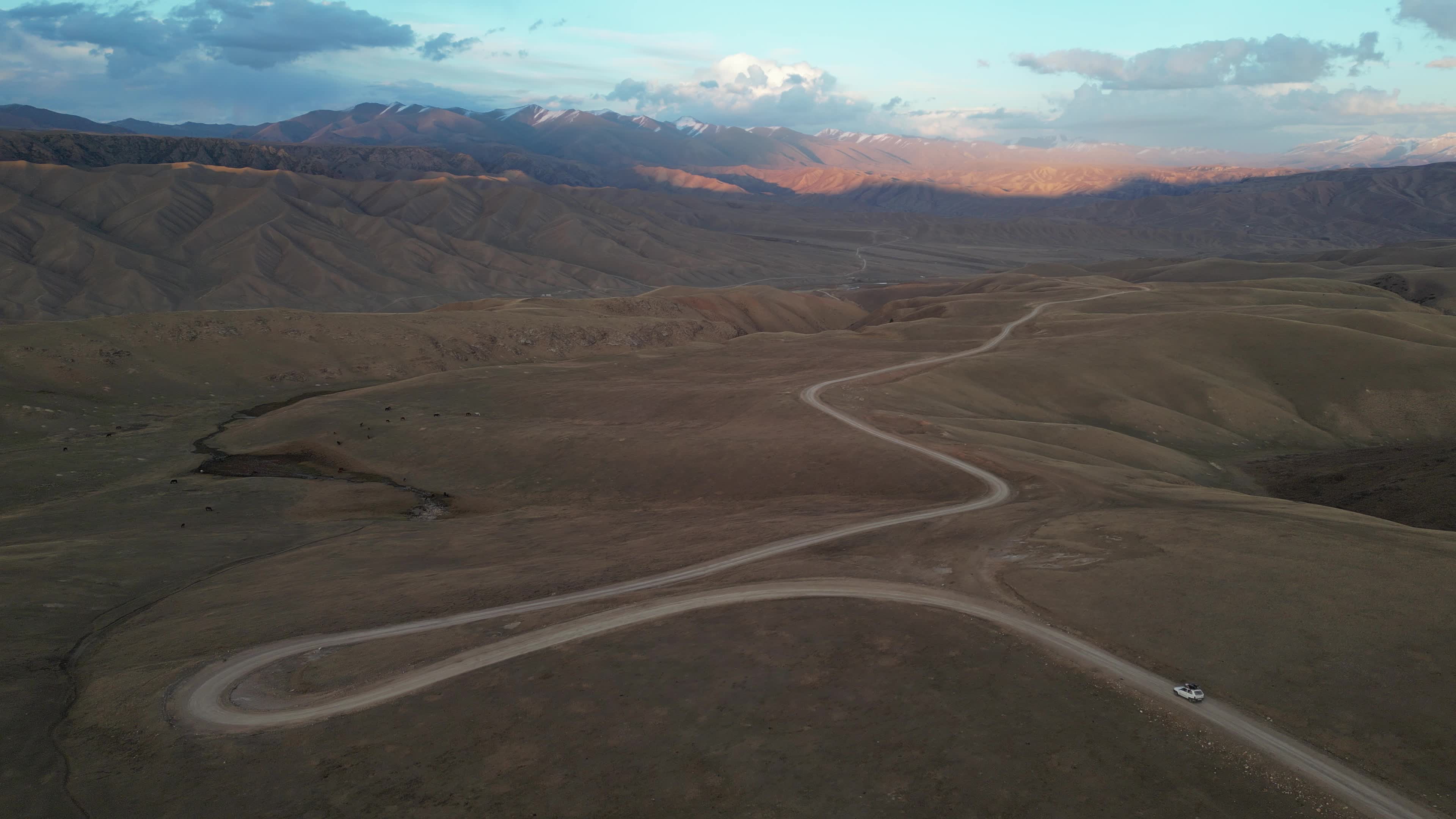 drone videos of the beautiful mountains of Kyrgyzstan
