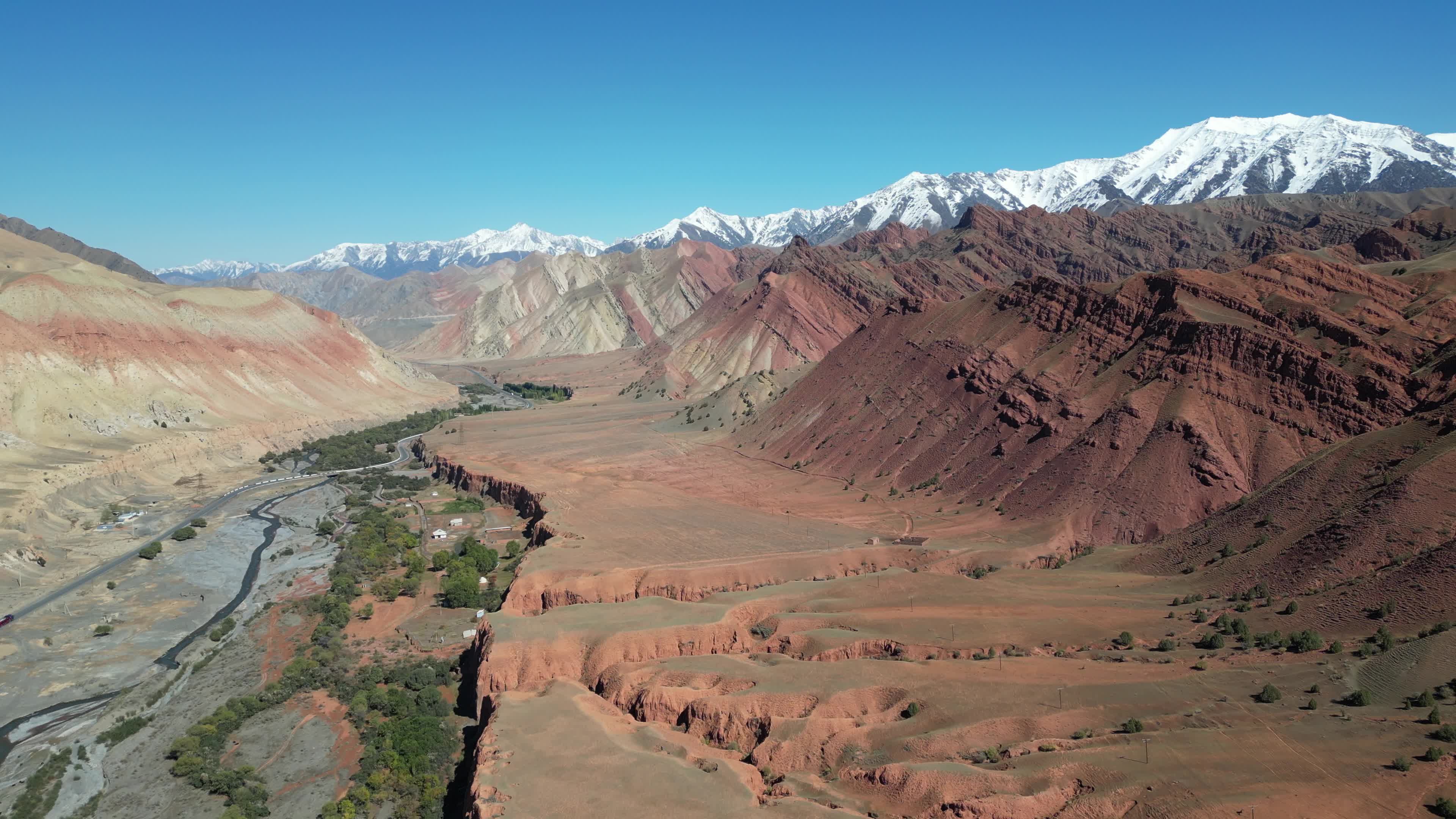 drone videos of the beautiful mountains of Kyrgyzstan