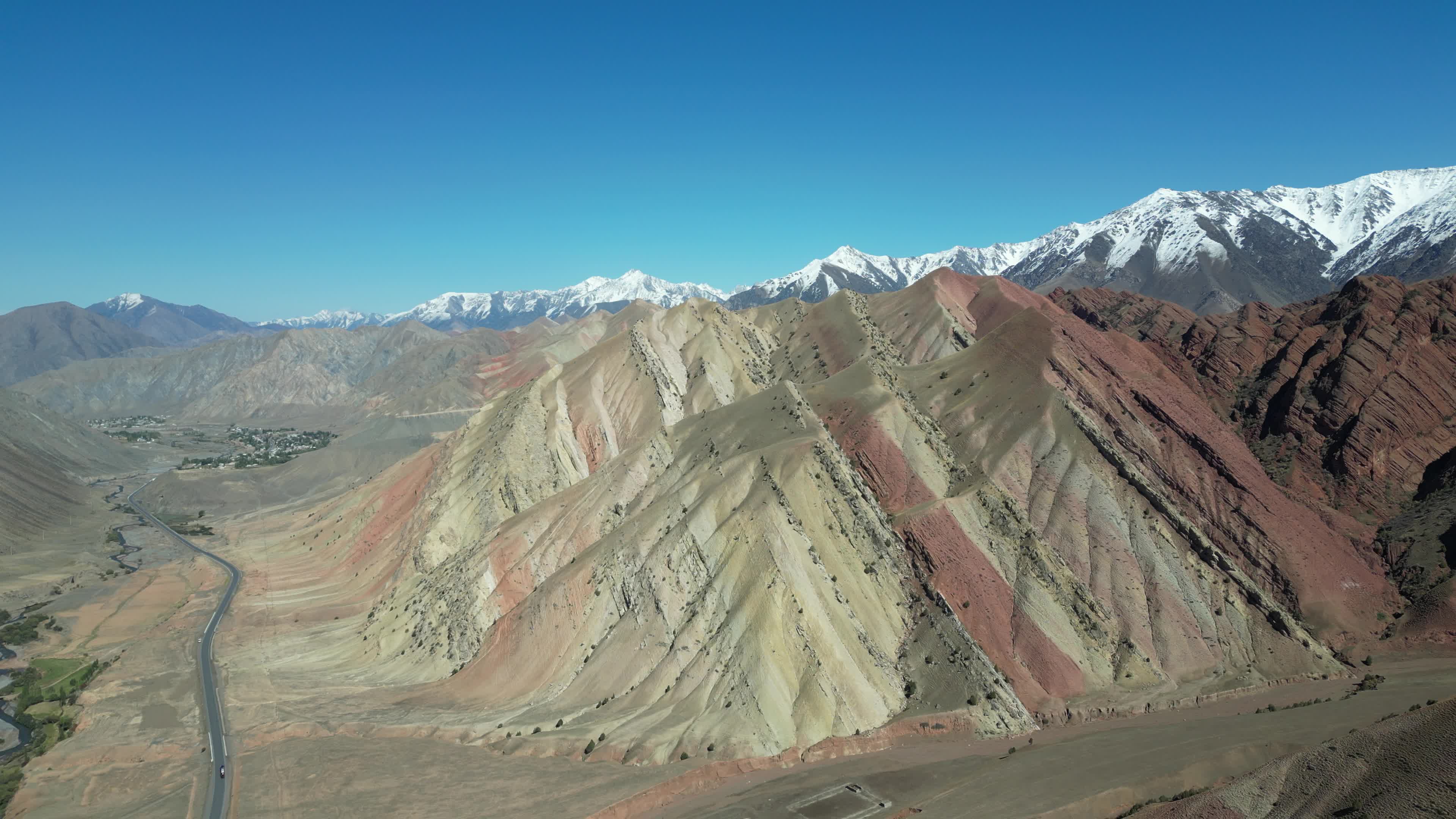 drone videos of the beautiful mountains of Kyrgyzstan