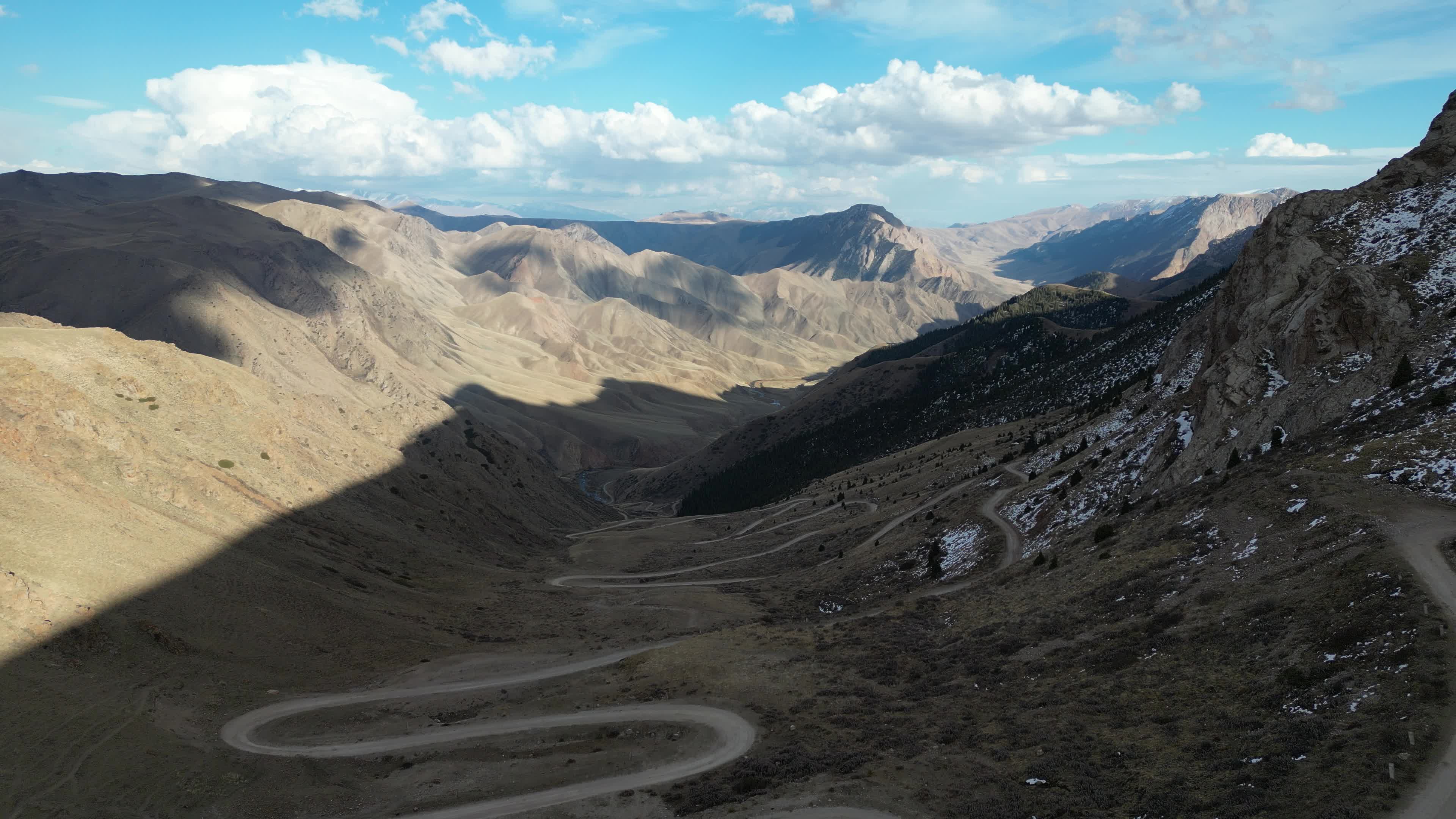 drone videos of the beautiful mountains of Kyrgyzstan