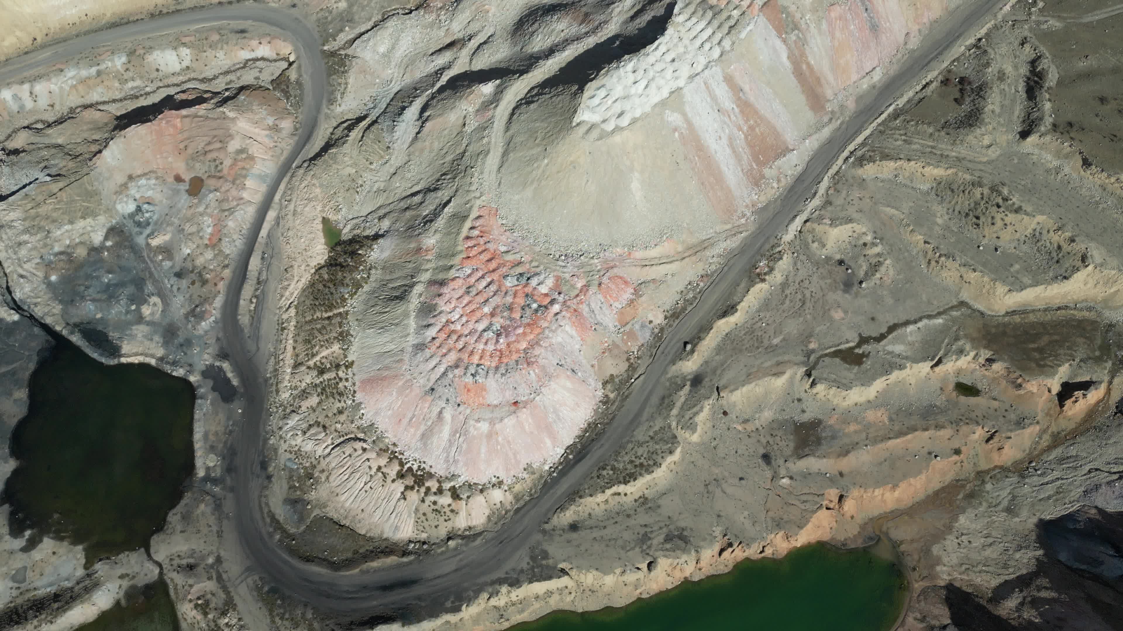 Drone video of a coal mine