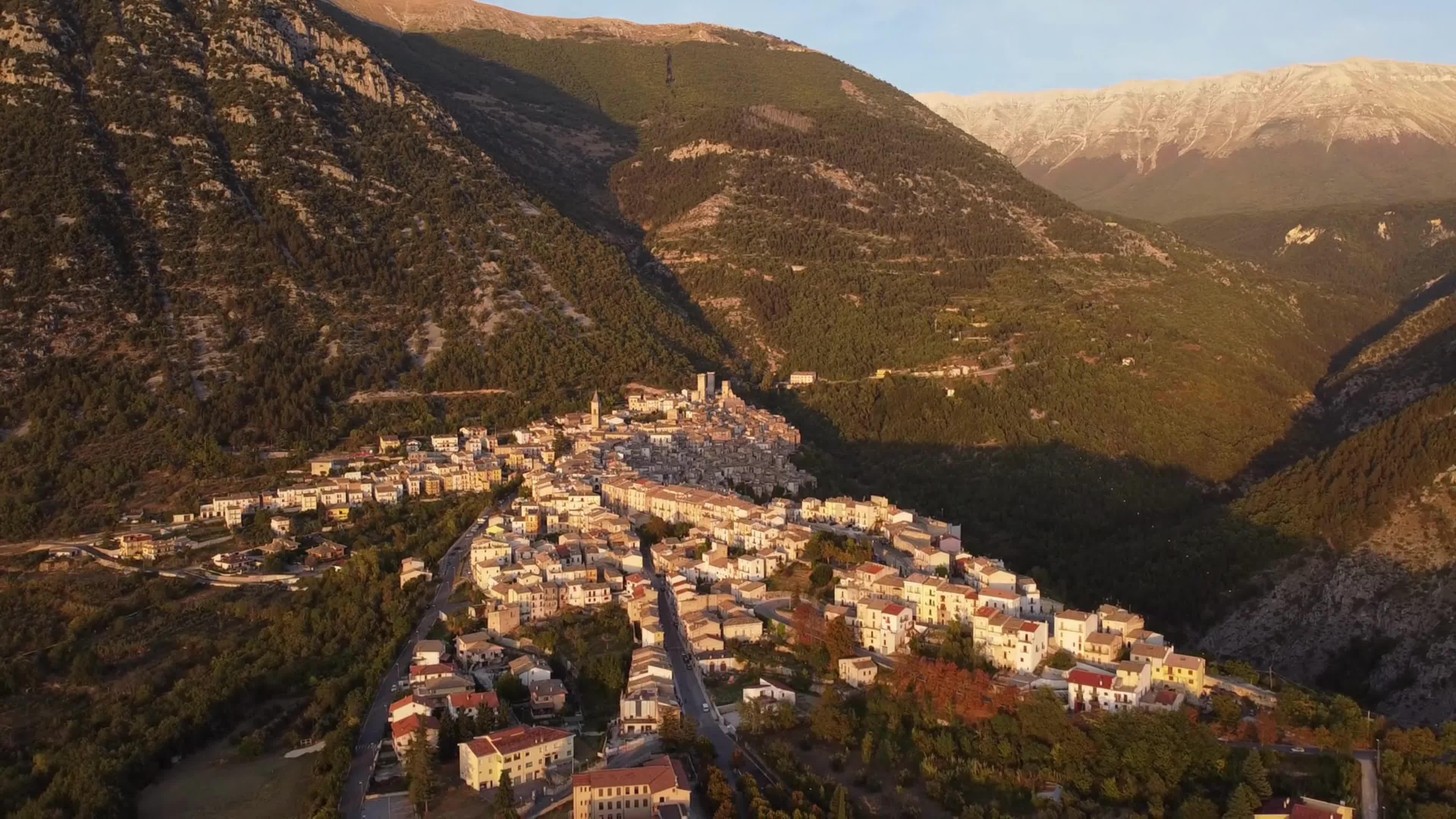 Drone Views In Pacentro, Italy