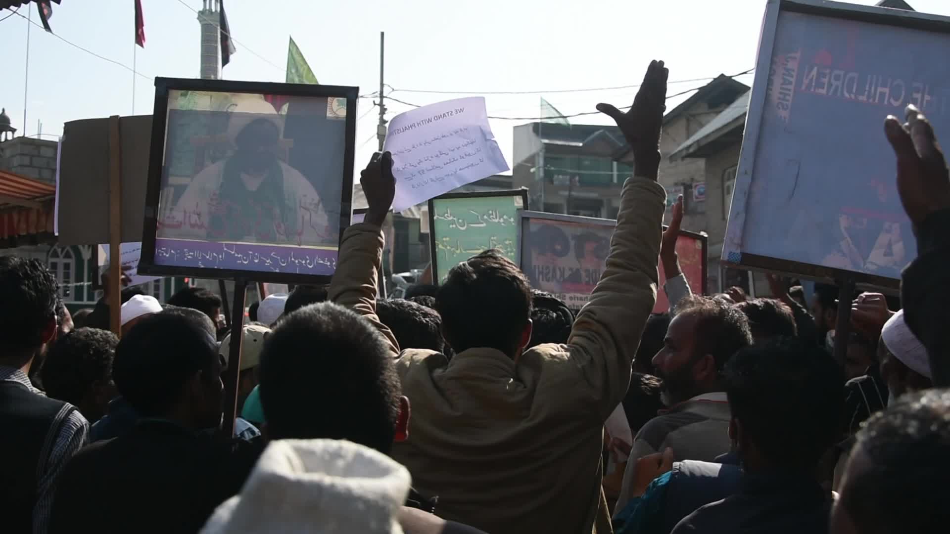 Pro Palestine Protests In Kashmir