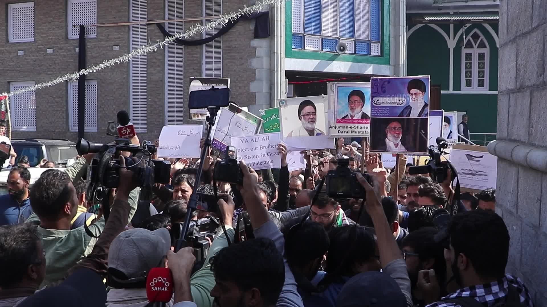 Pro-Palestine protest in Kashmir