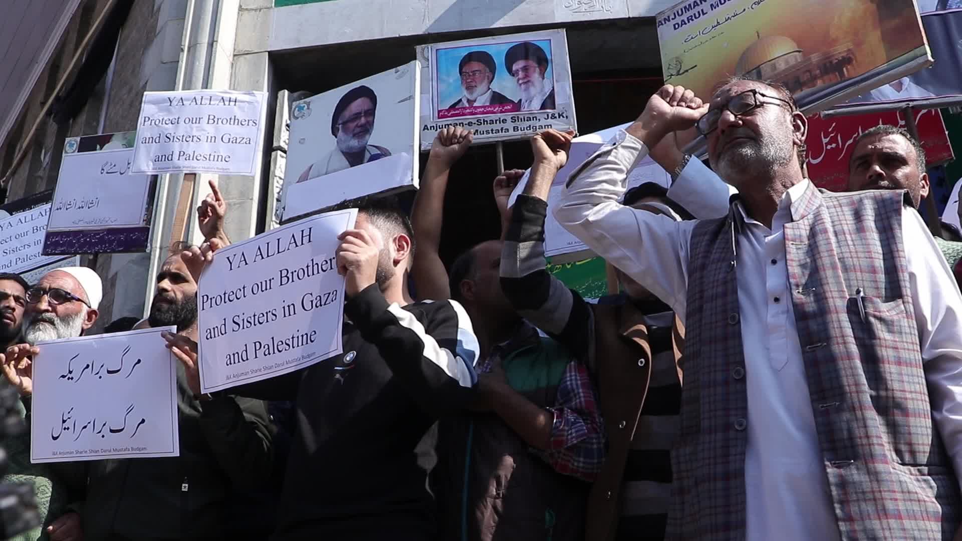 Pro-Palestine protest in Kashmir