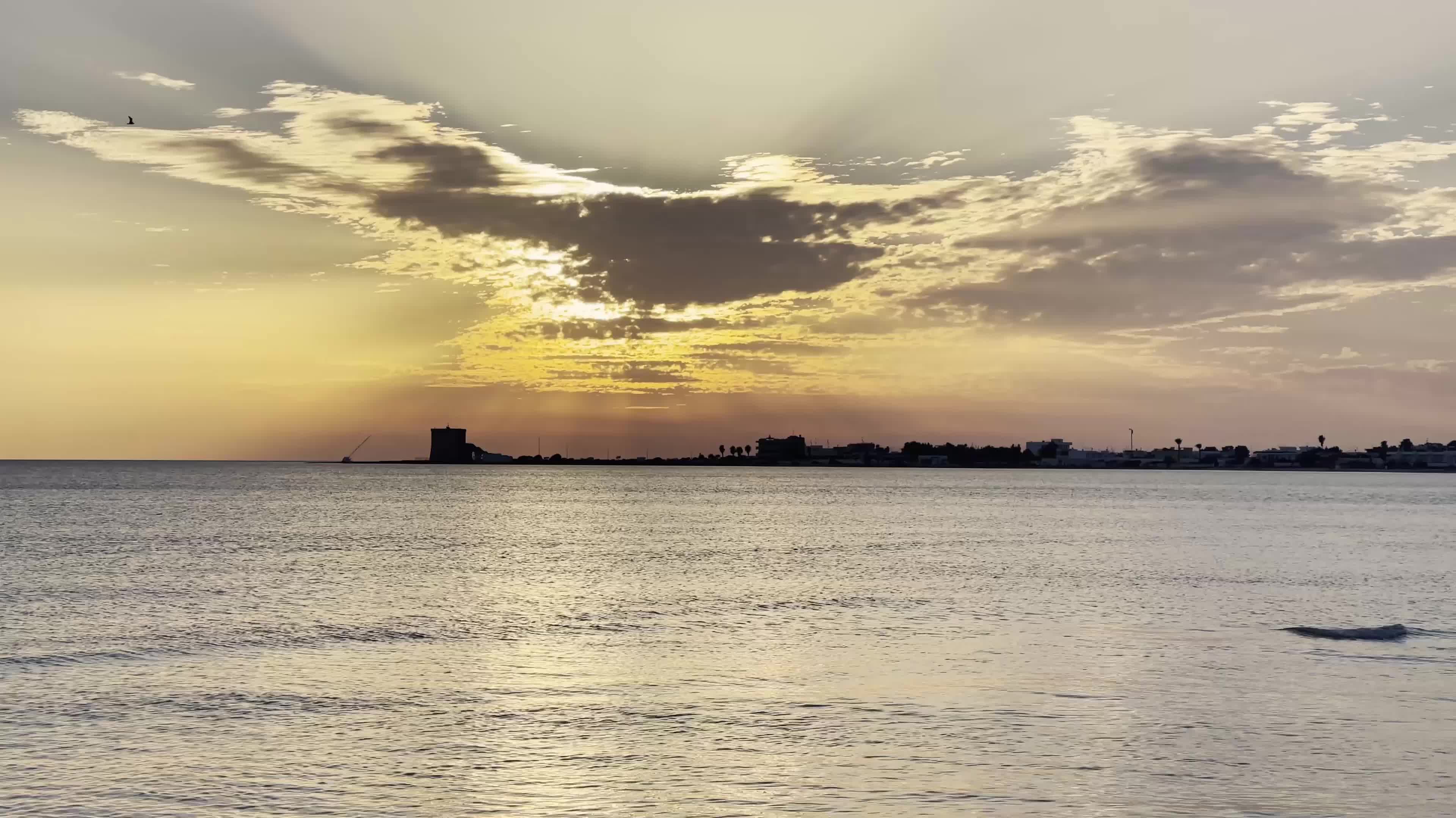 Sunset In A Beach Of Porto Cesareo, Italy