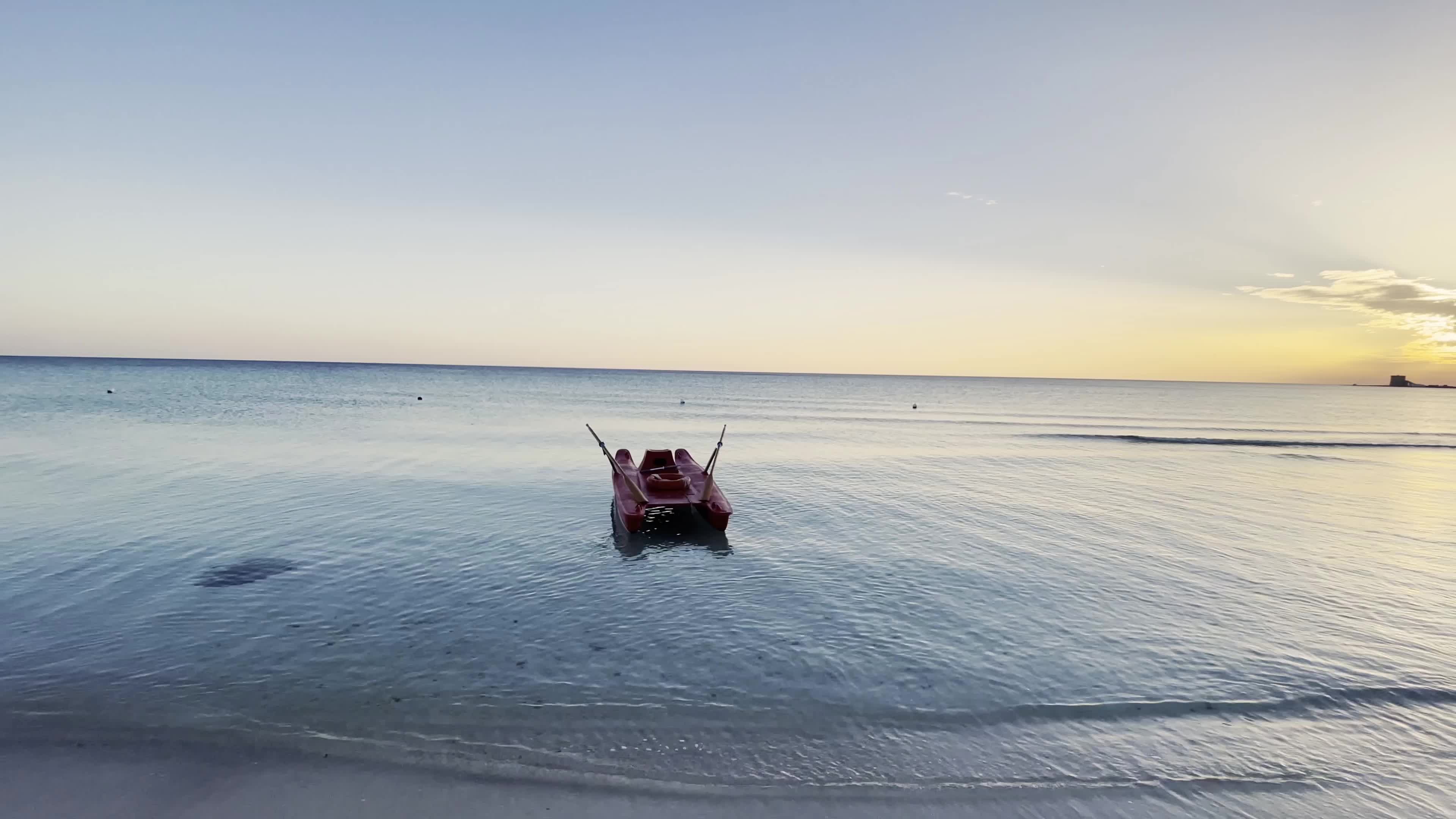 Sunset In A Beach Of Porto Cesareo, Italy