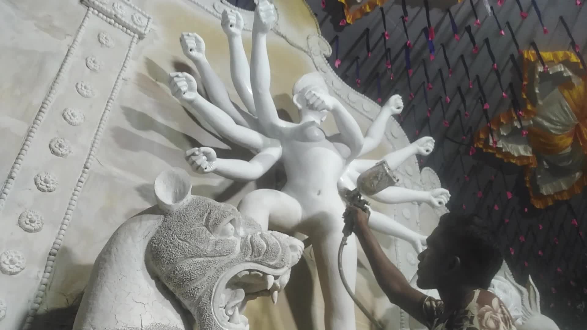 Preparation of Durga Puja Festival in Bangladesh 