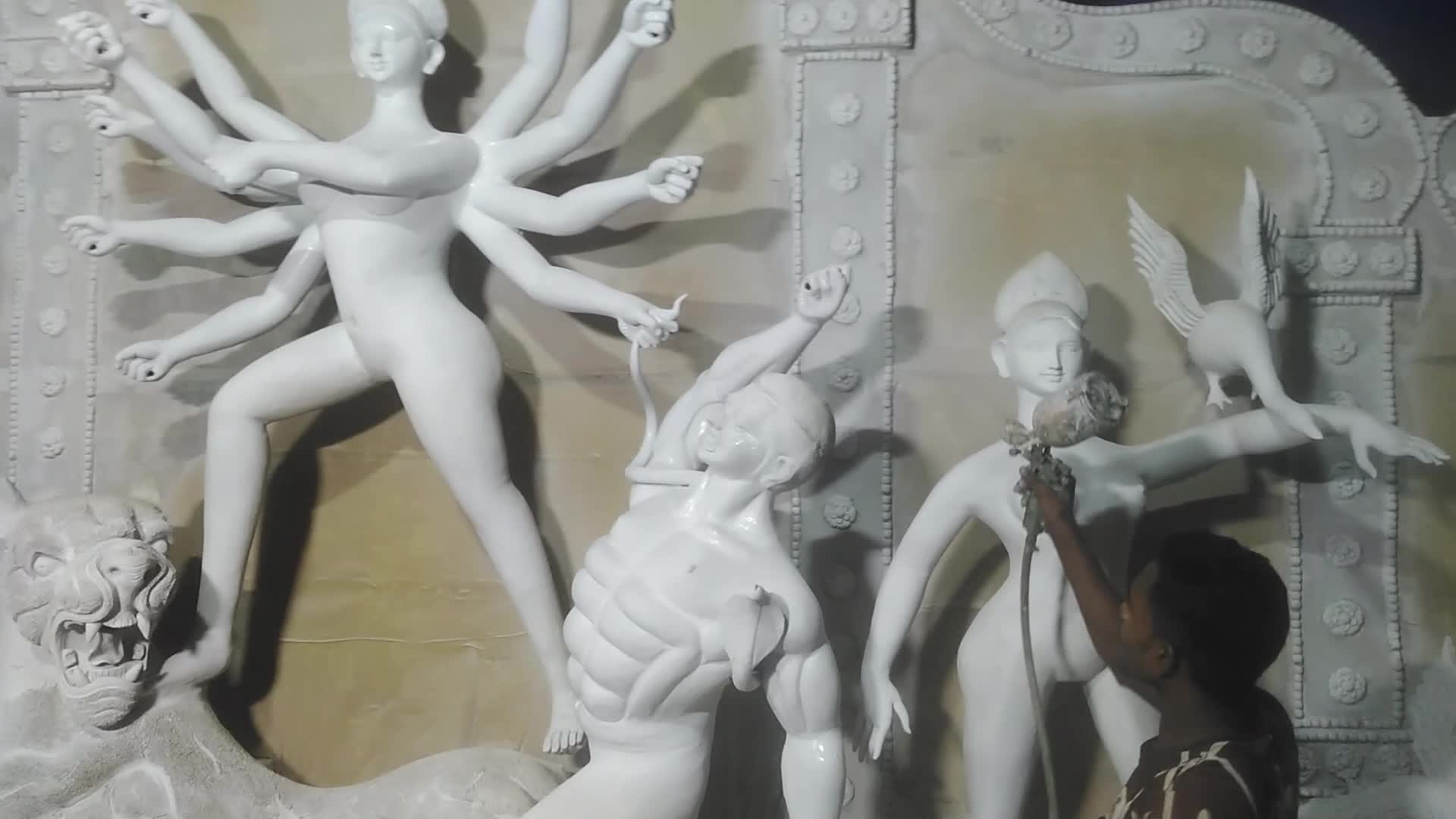 Preparation of Durga Puja Festival in Bangladesh 
