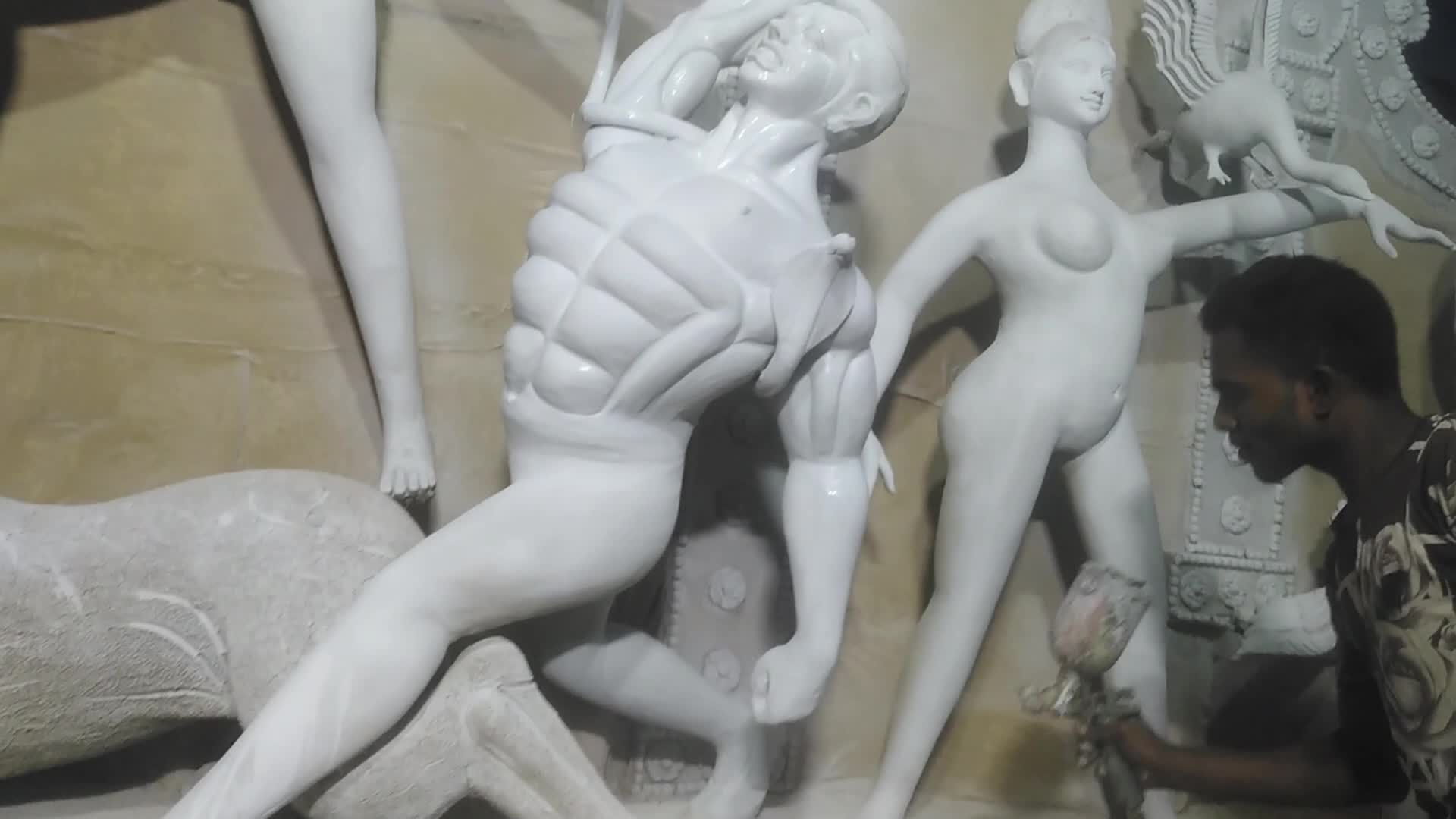 Preparation of Durga Puja Festival in Bangladesh 