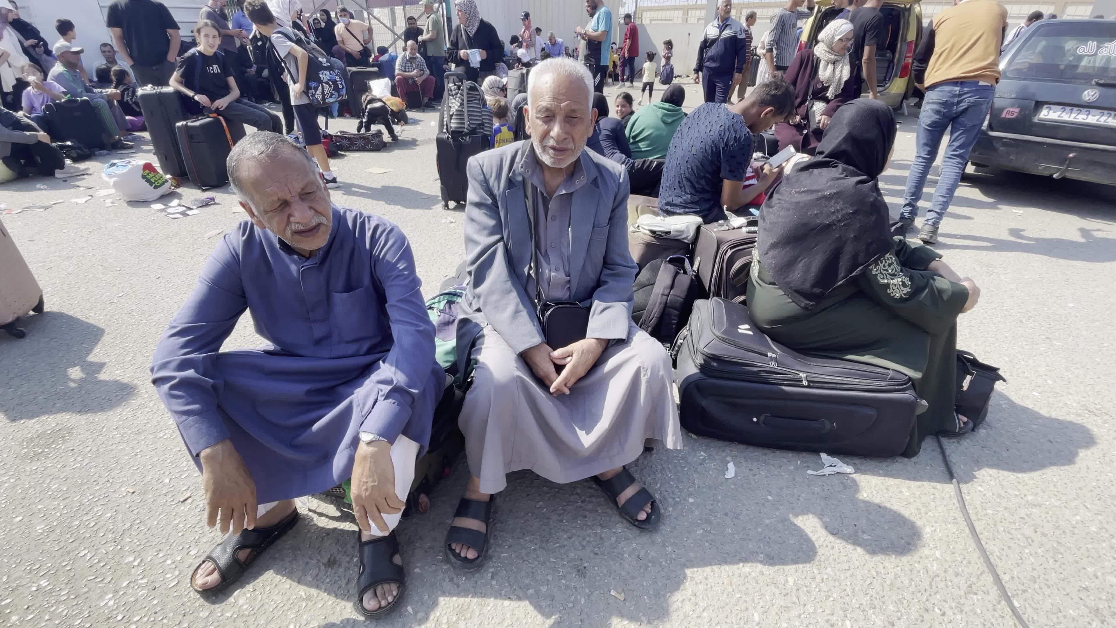 People At Rafah Crossing In Gaza, Palestine