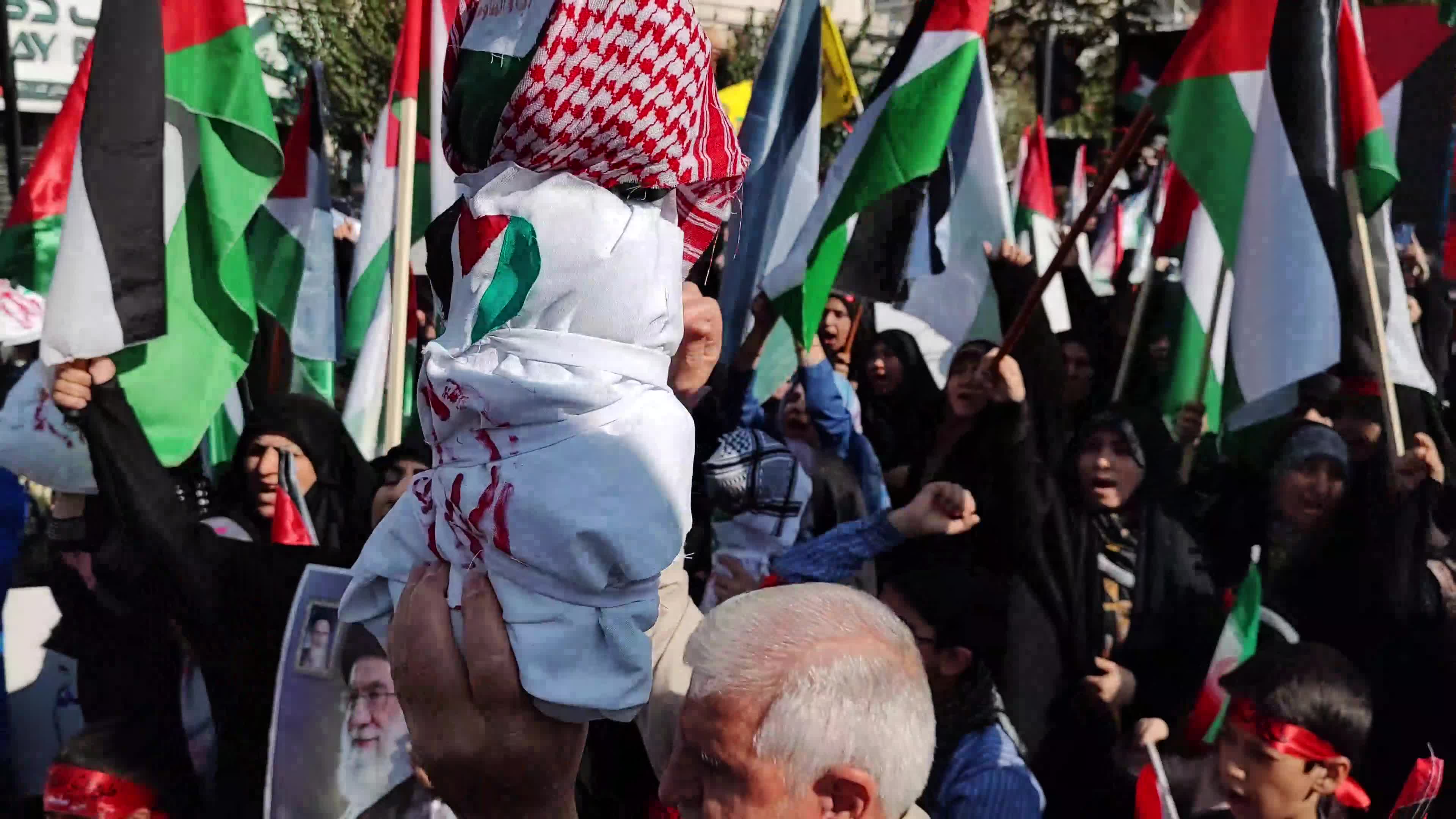 Anti-Israel Rally in support of Palestinian mothers and children