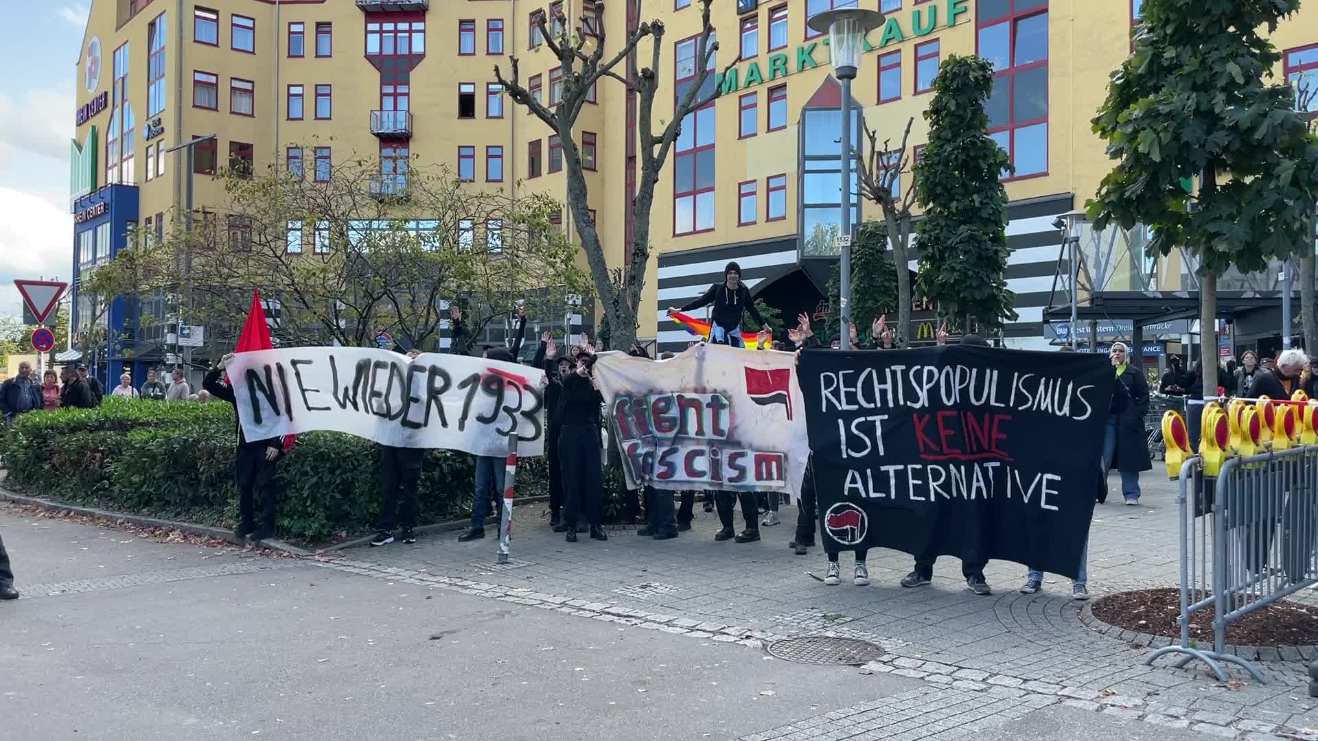 Three National Demonstration and counter Anti Fascist Demonstration