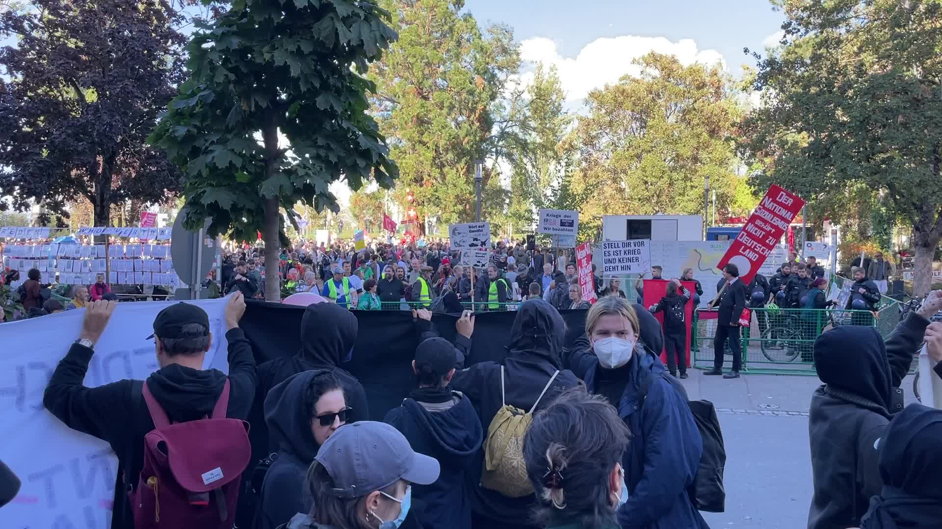 Three National Demonstration and counter Anti Fascist Demonstration
