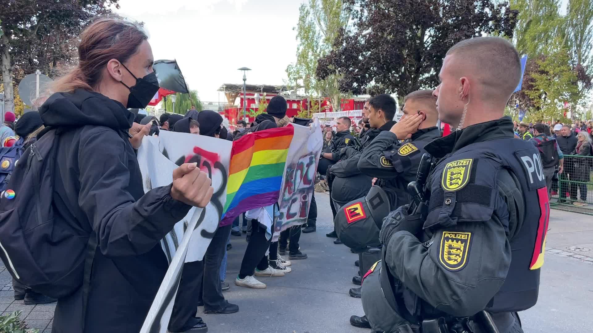 Three National Demonstration and counter Anti Fascist Demonstration