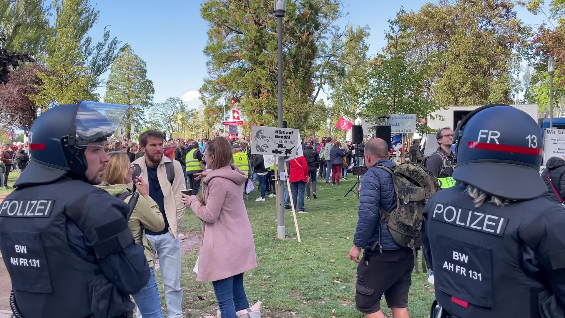 Three National Demonstration and counter Anti Fascist Demonstration
