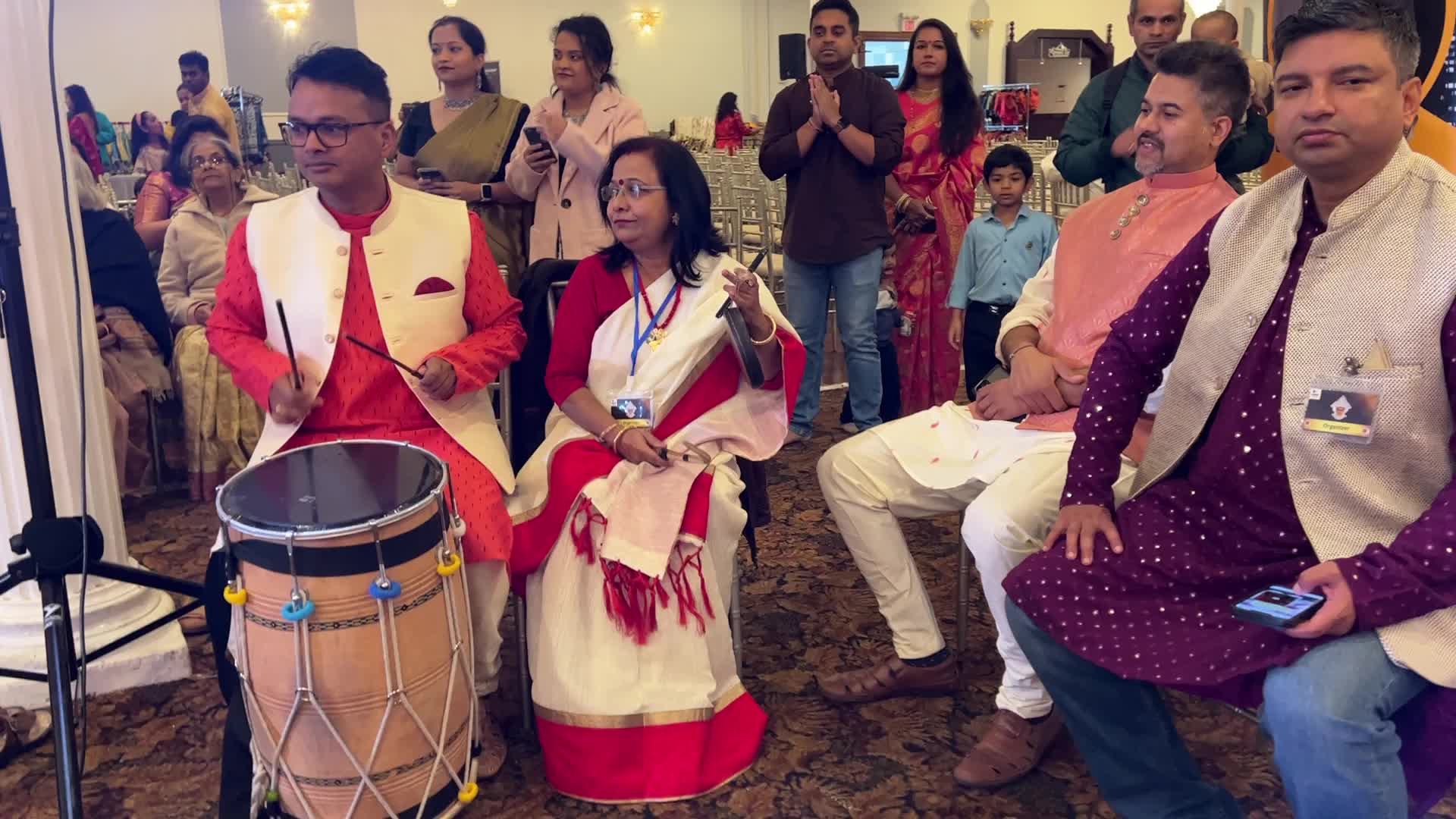 Bengali Hindus celebrate the Durga Puja festival