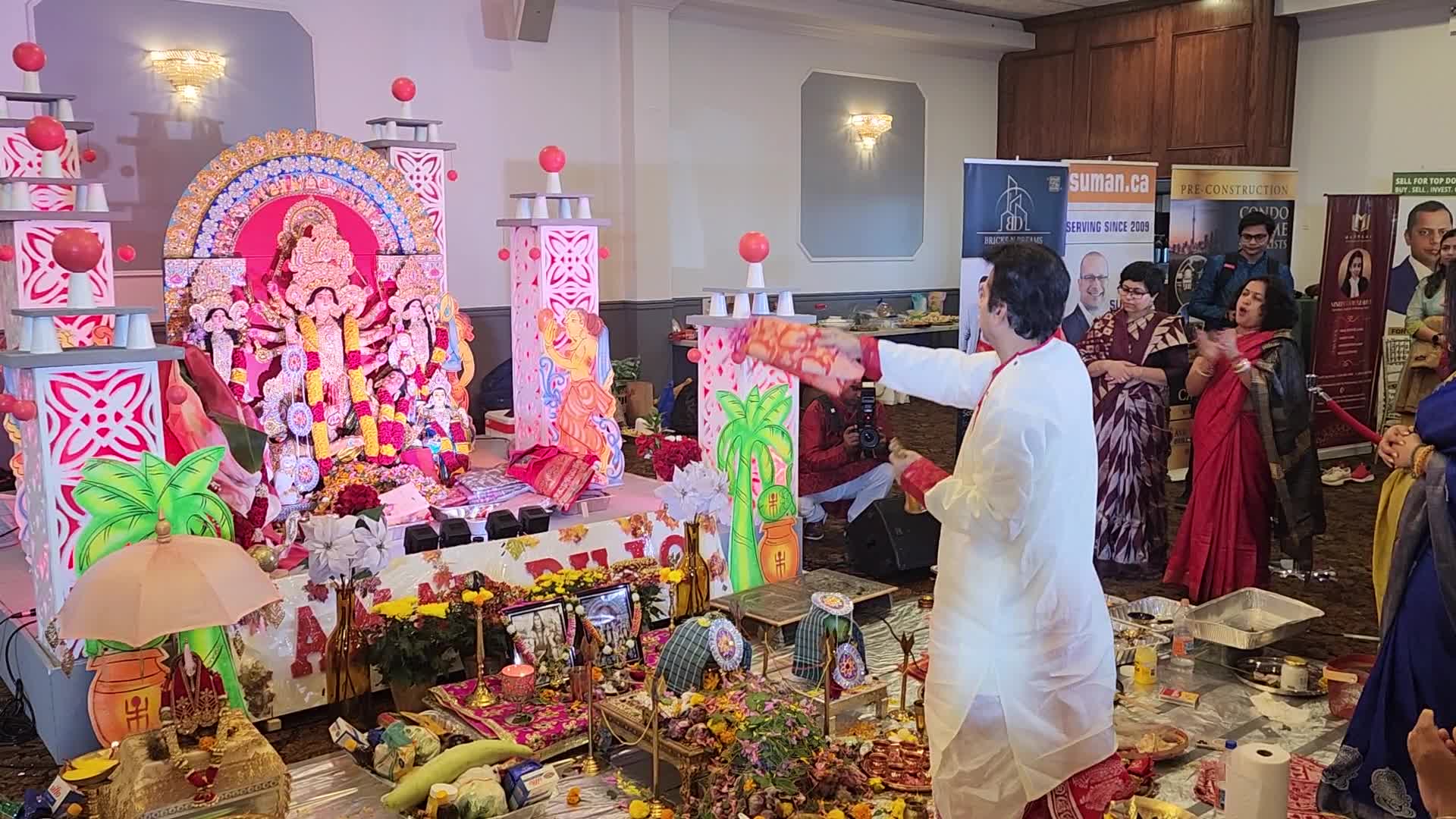 Bengali Hindus celebrate the Durga Puja festival