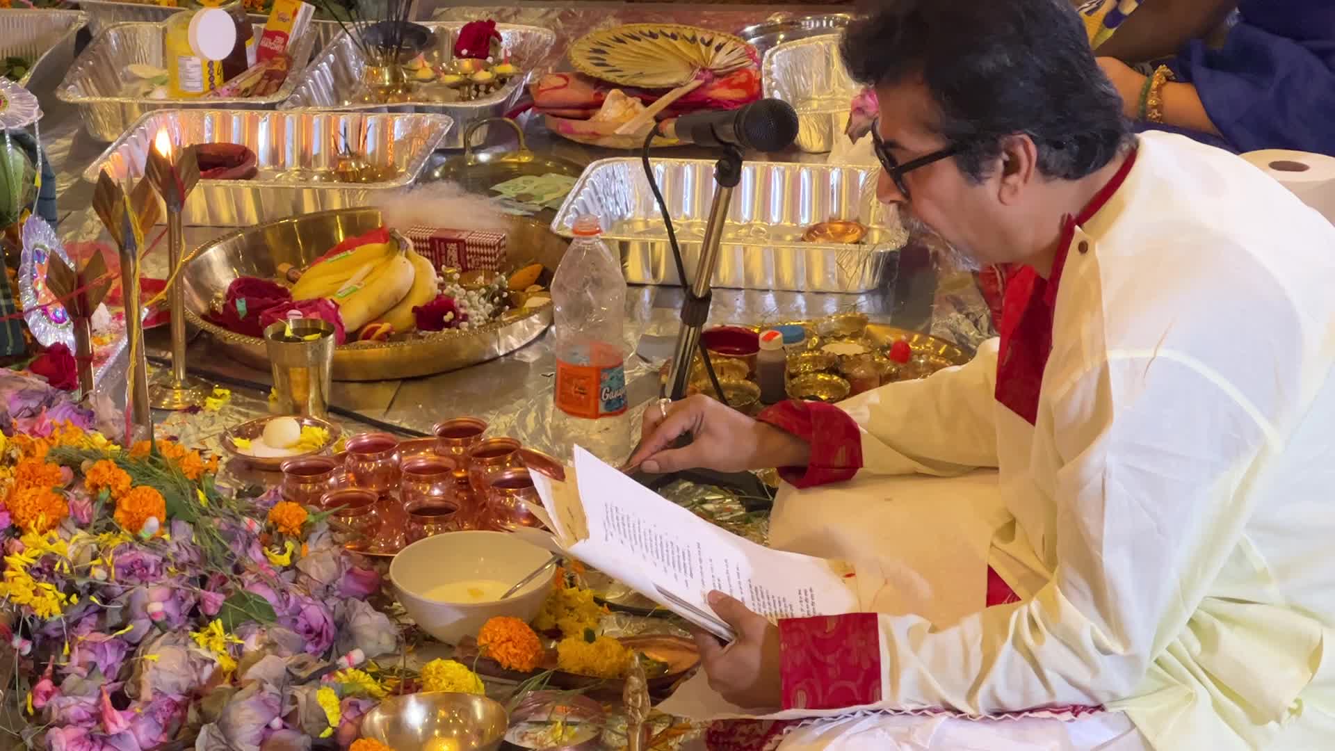 Bengali Hindus celebrate the Durga Puja festival