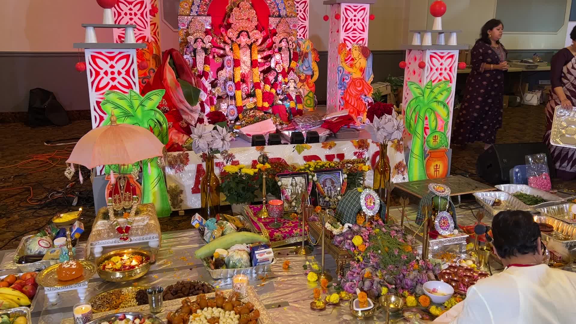 Bengali Hindus celebrate the Durga Puja festival