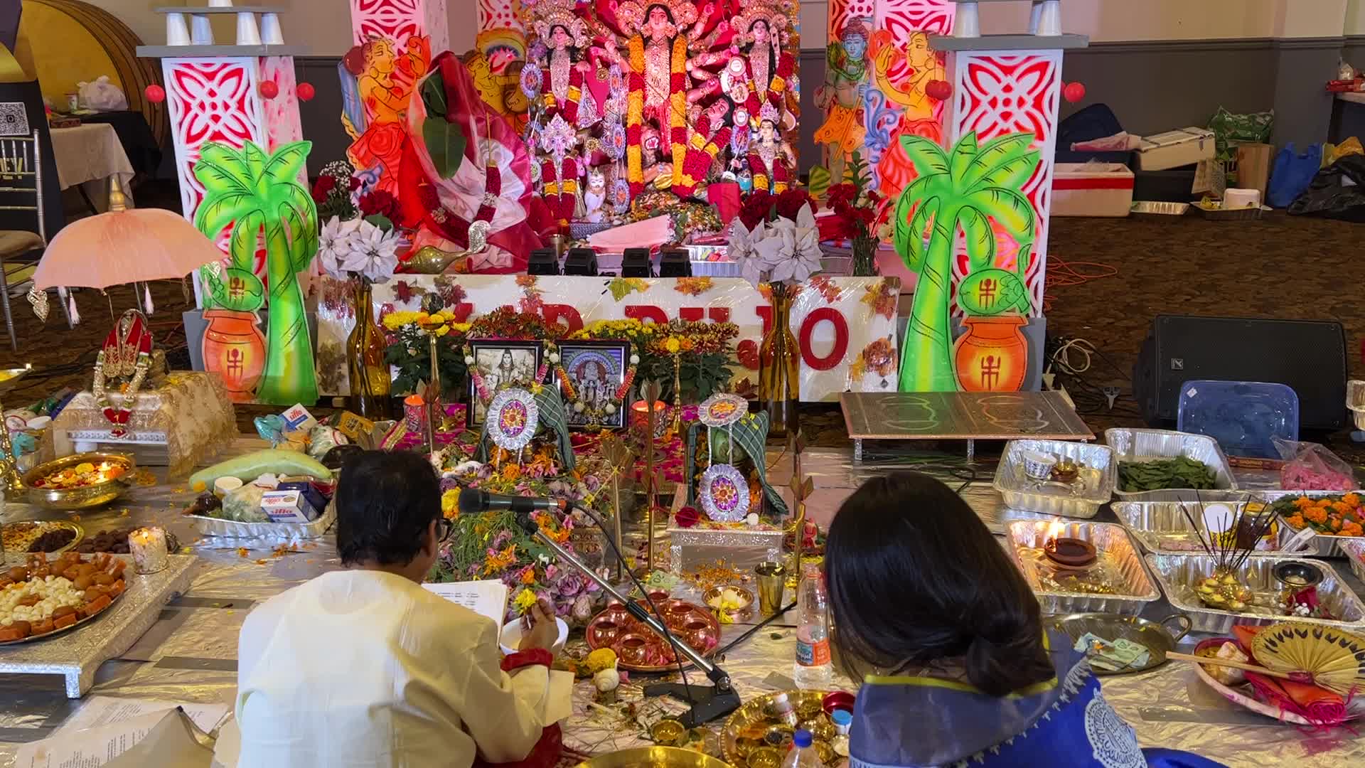 Bengali Hindus celebrate the Durga Puja festival
