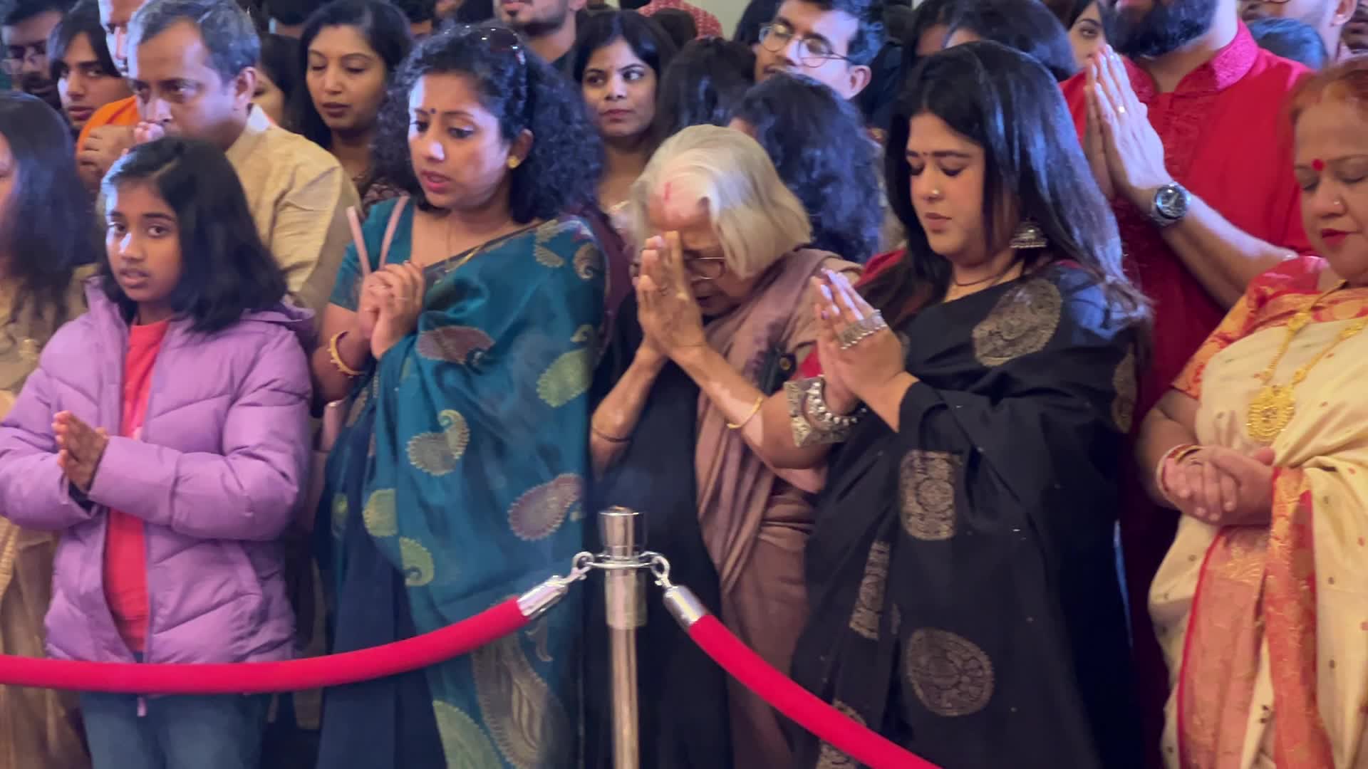 Bengali Hindus celebrate the Durga Puja festival