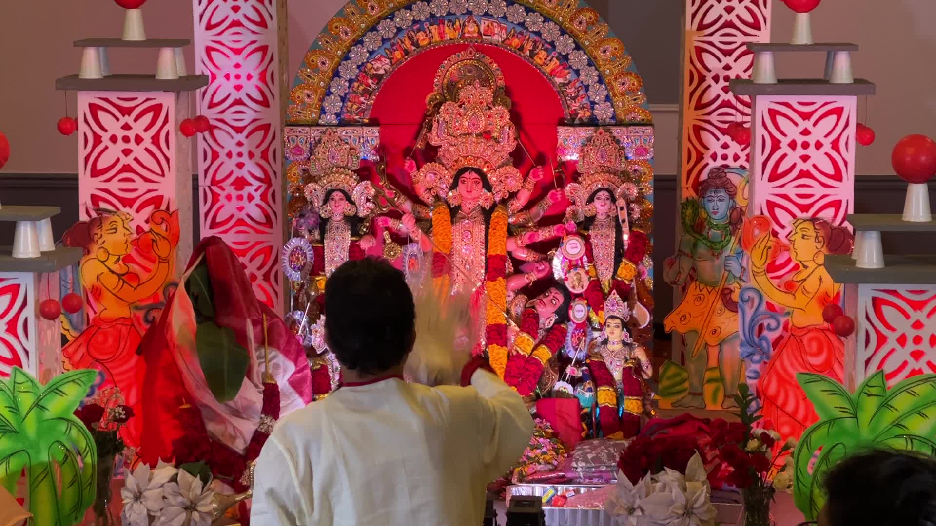 Bengali Hindus celebrate the Durga Puja festival
