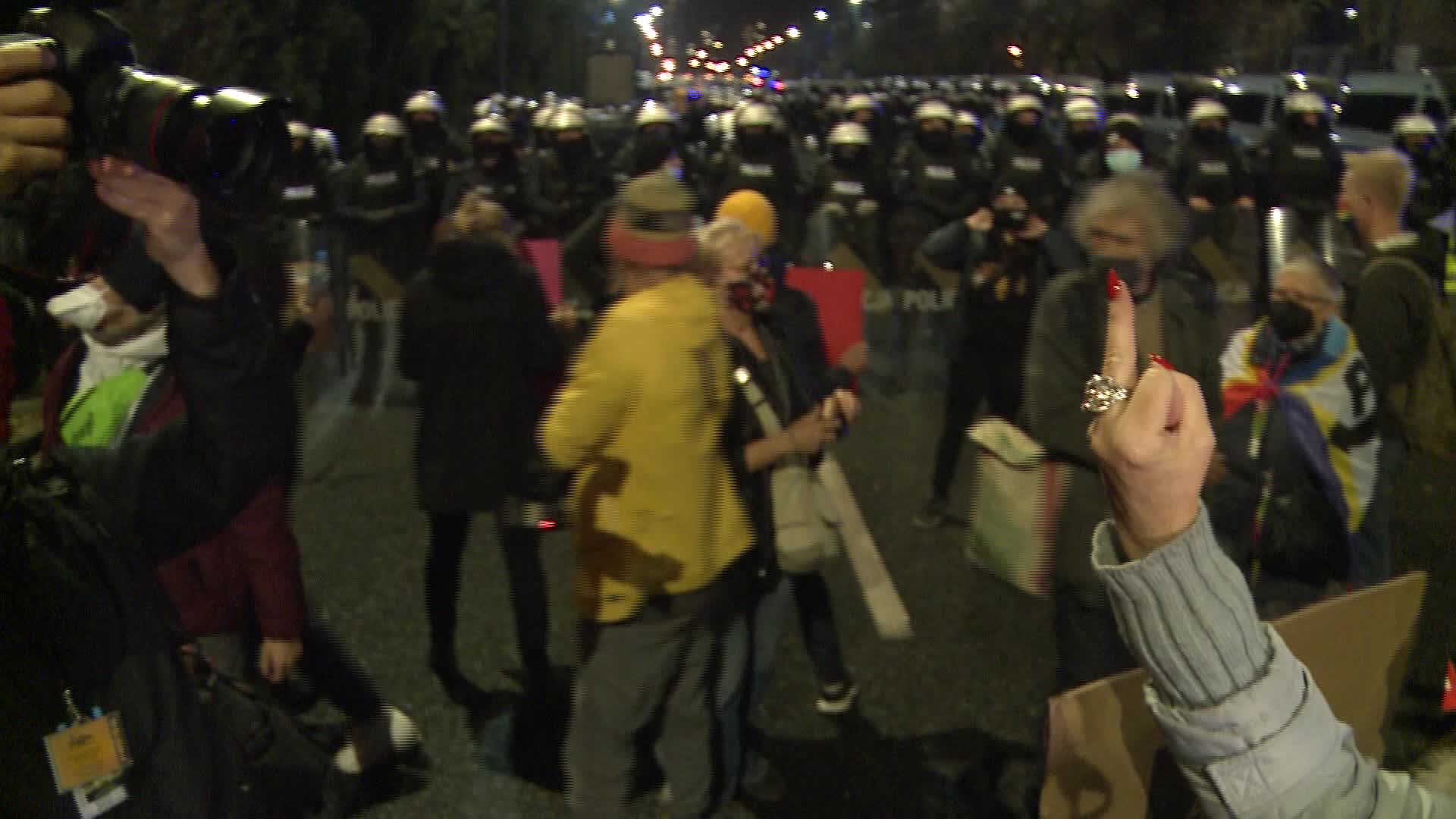 Warsaw protesters hold demo against abortion ruling