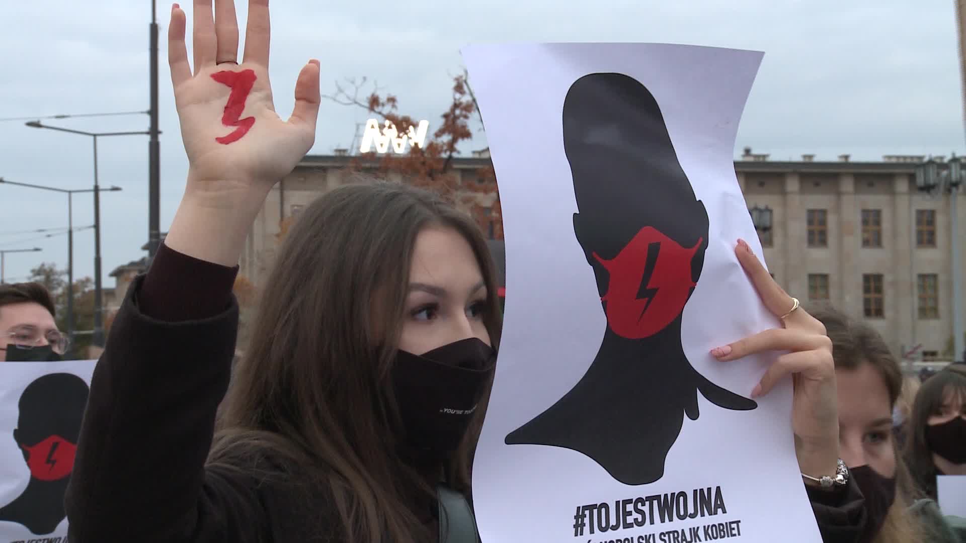 Demonstrators block traffic in Warsaw over near-total abortion ban