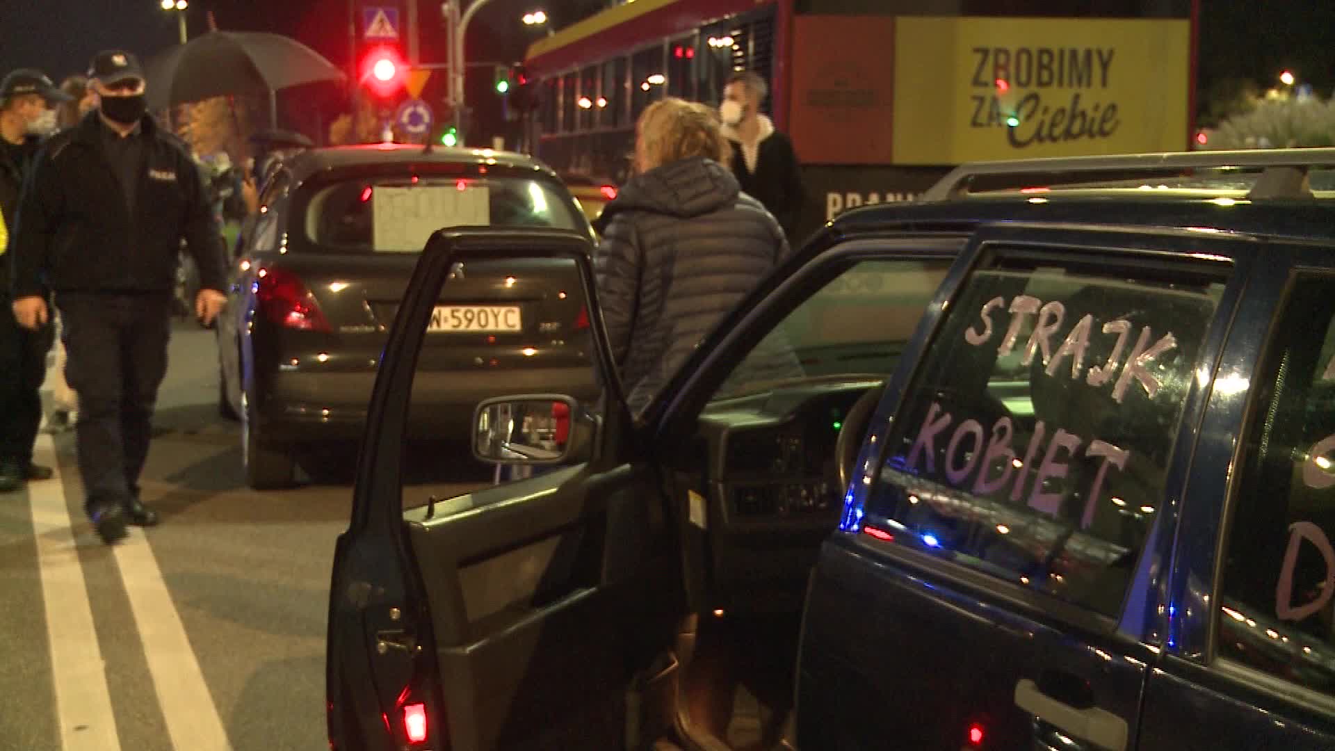 Demonstrators block traffic in Warsaw over near-total abortion ban