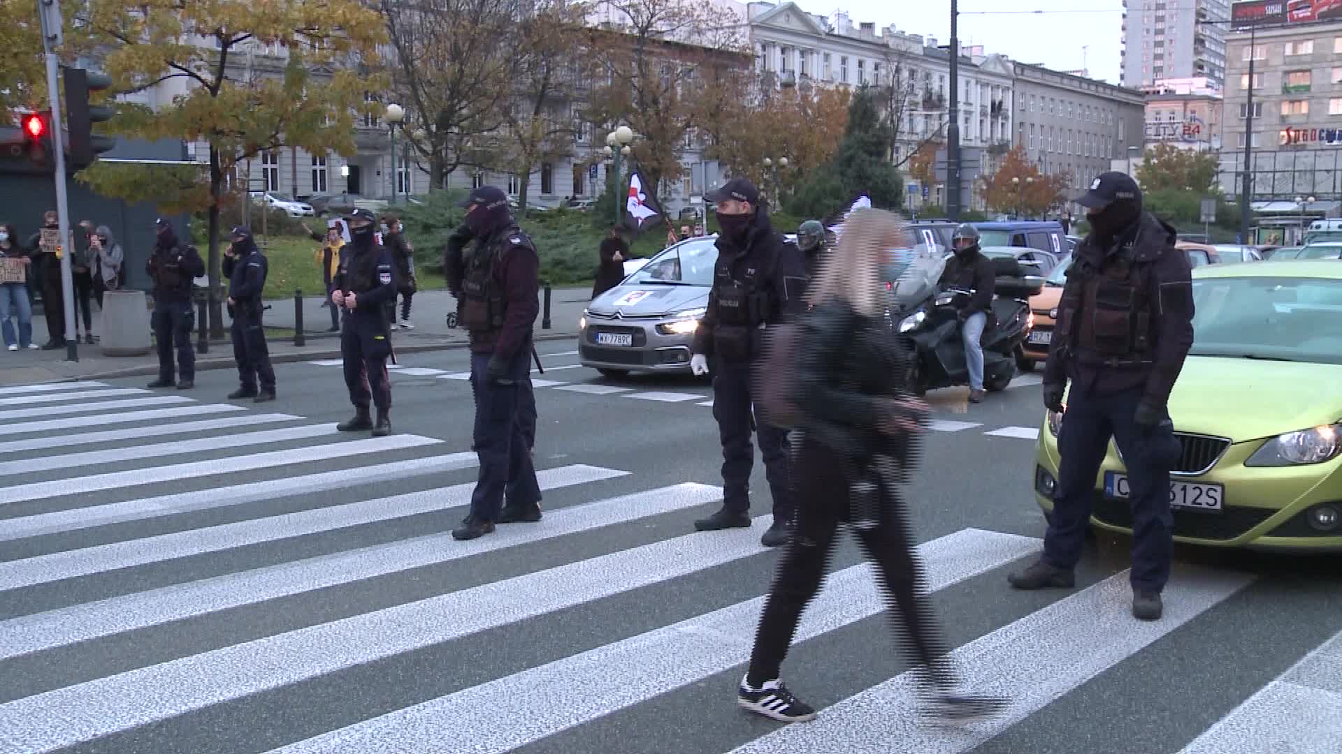 Demonstrators block traffic in Warsaw over near-total abortion ban