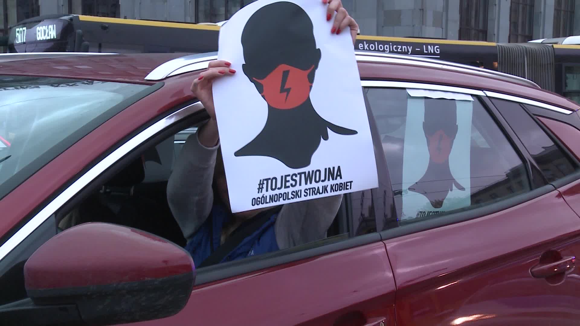 Demonstrators block traffic in Warsaw over near-total abortion ban