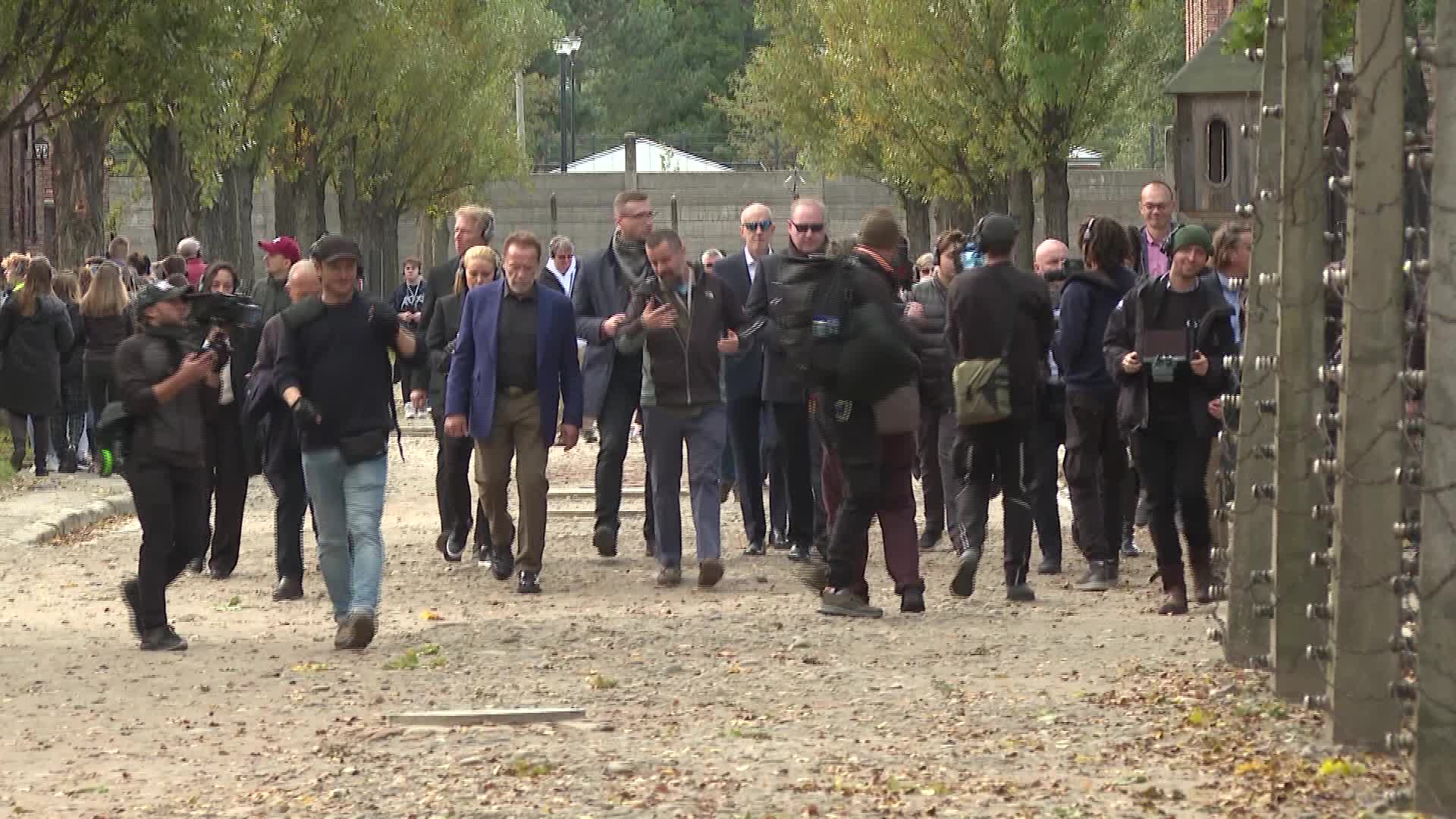 Arnold Schwarzenegger visits Auschwitz

