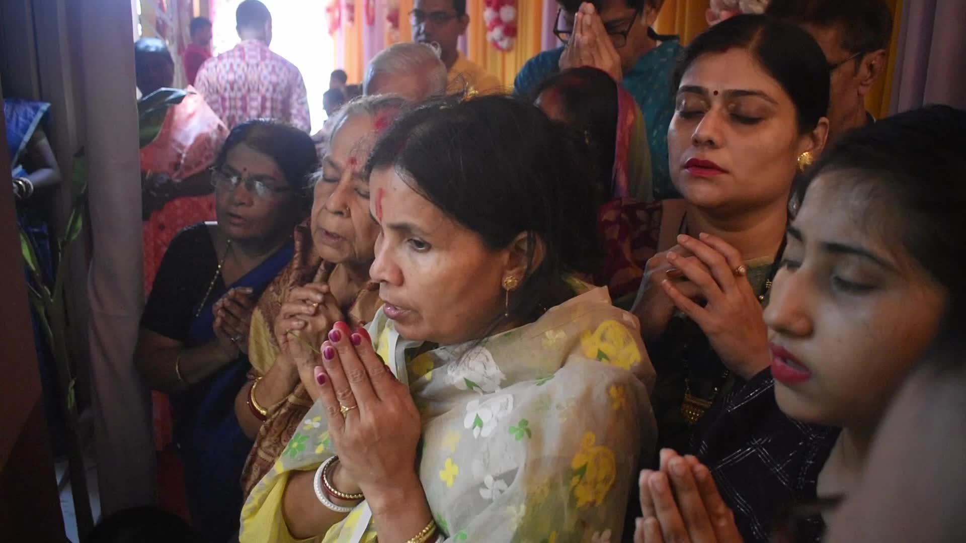 Kumari puja on the occasion of Durga puja festival in Kolkata, India