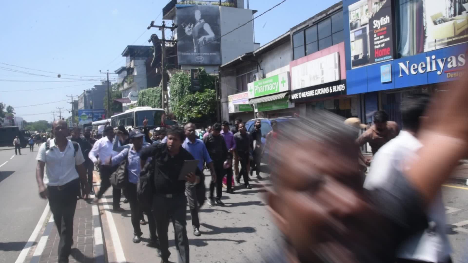 Teaches union protest in Colombo
