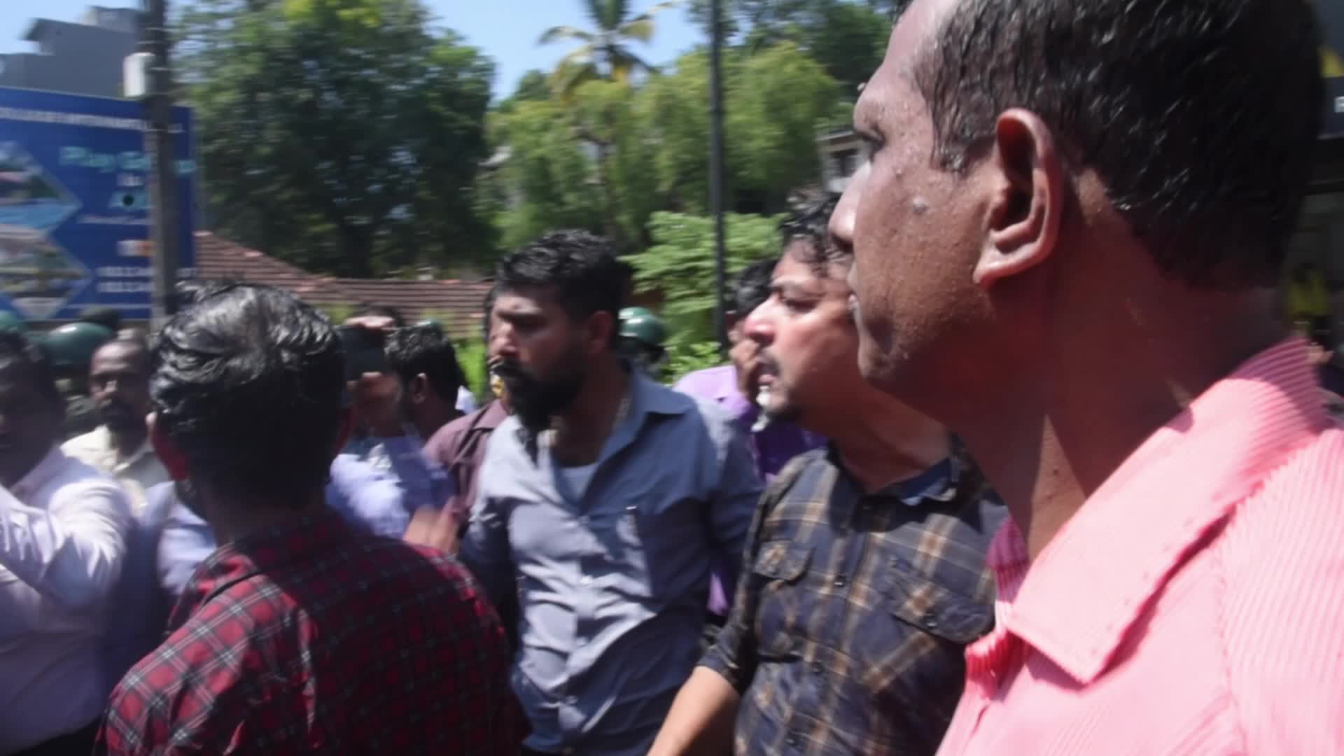 Teaches union protest in Colombo