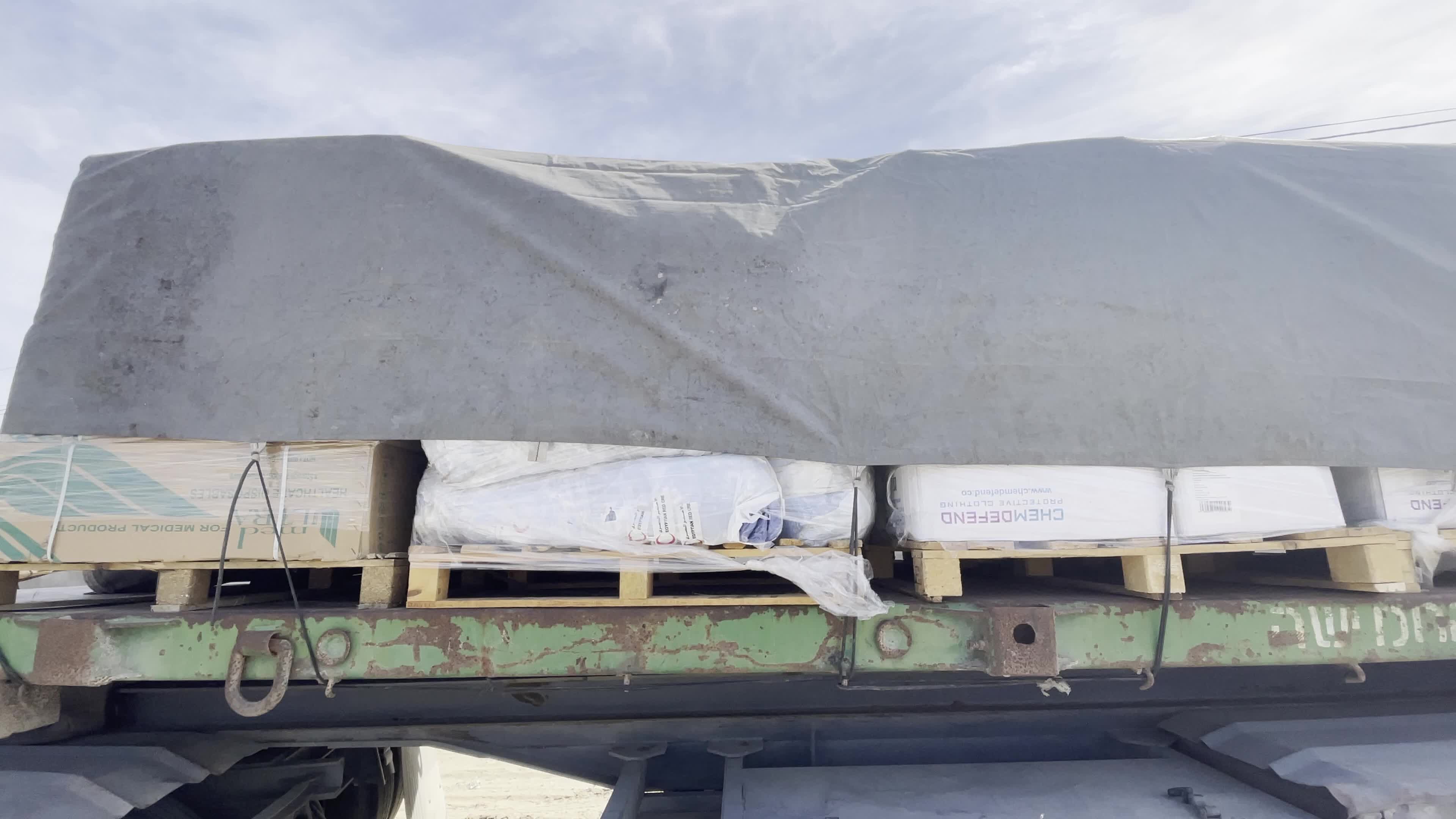 Humanitarian Aid Trucks Enter Gaza via Rafah