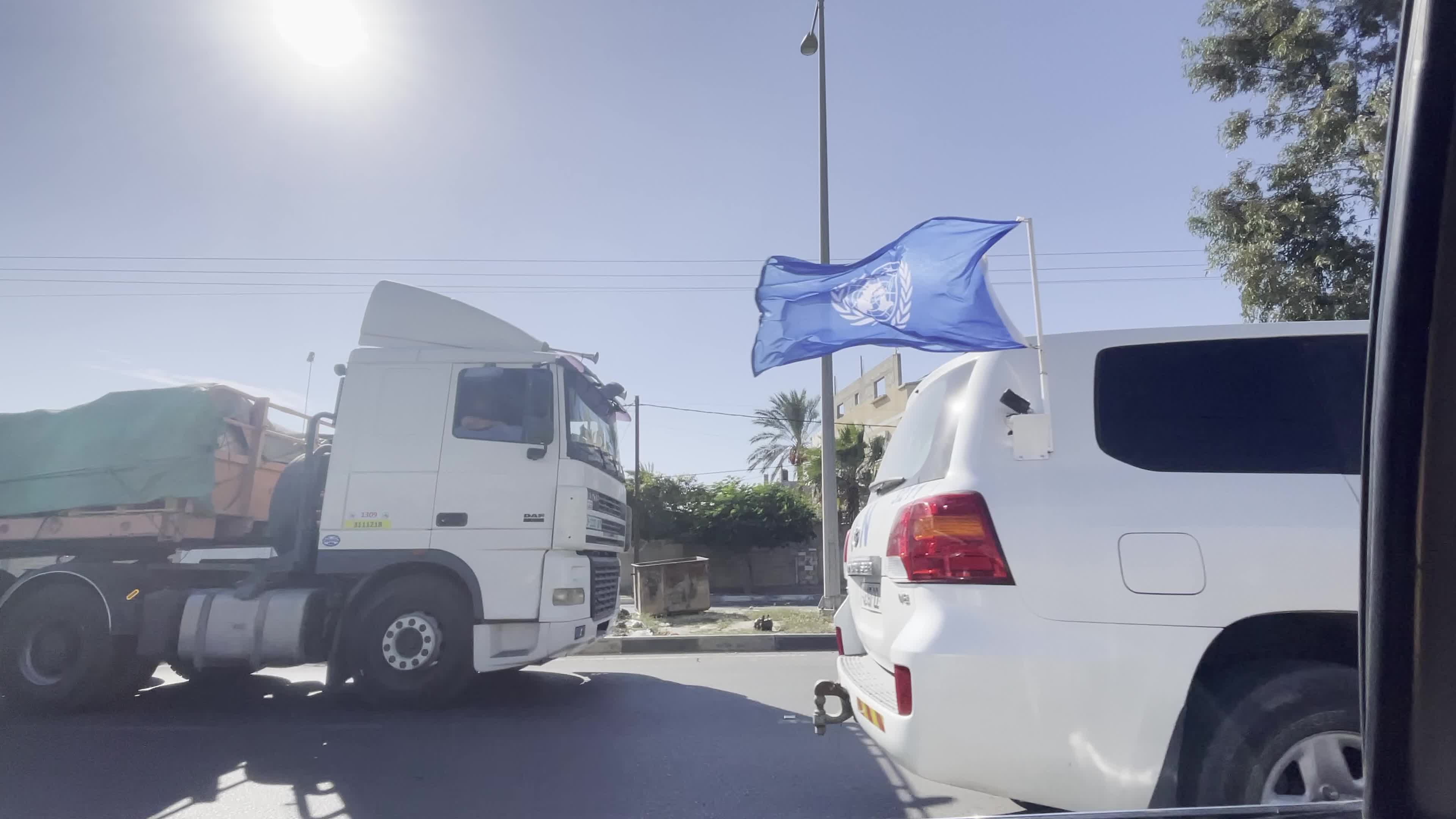 Humanitarian Aid Trucks Enter Gaza via Rafah