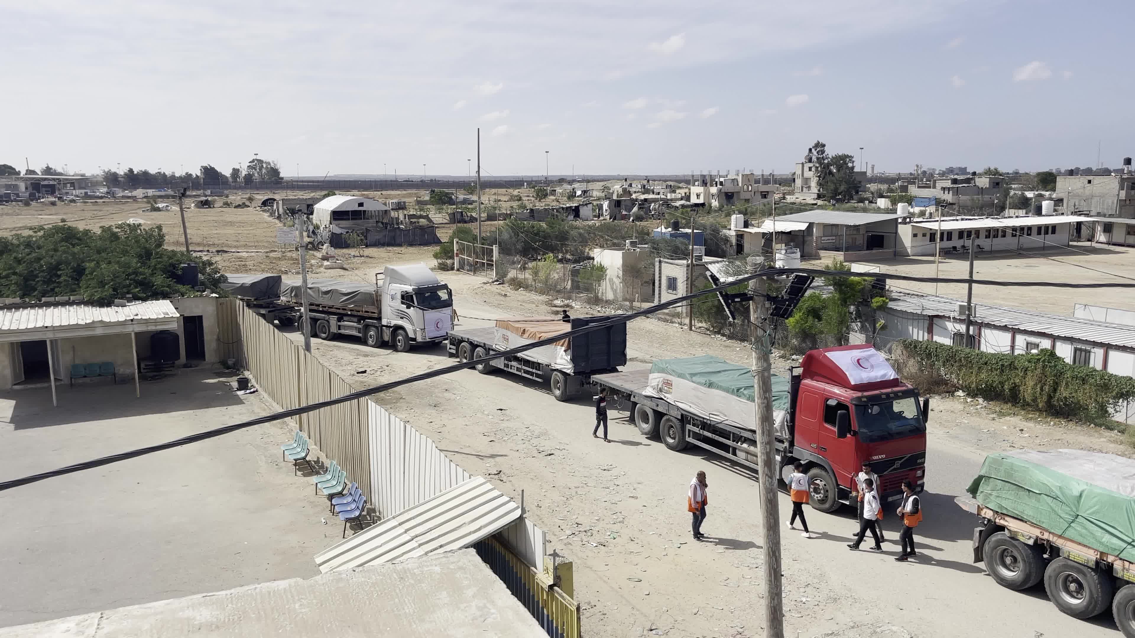 Humanitarian Aid Trucks Enter Gaza via Rafah