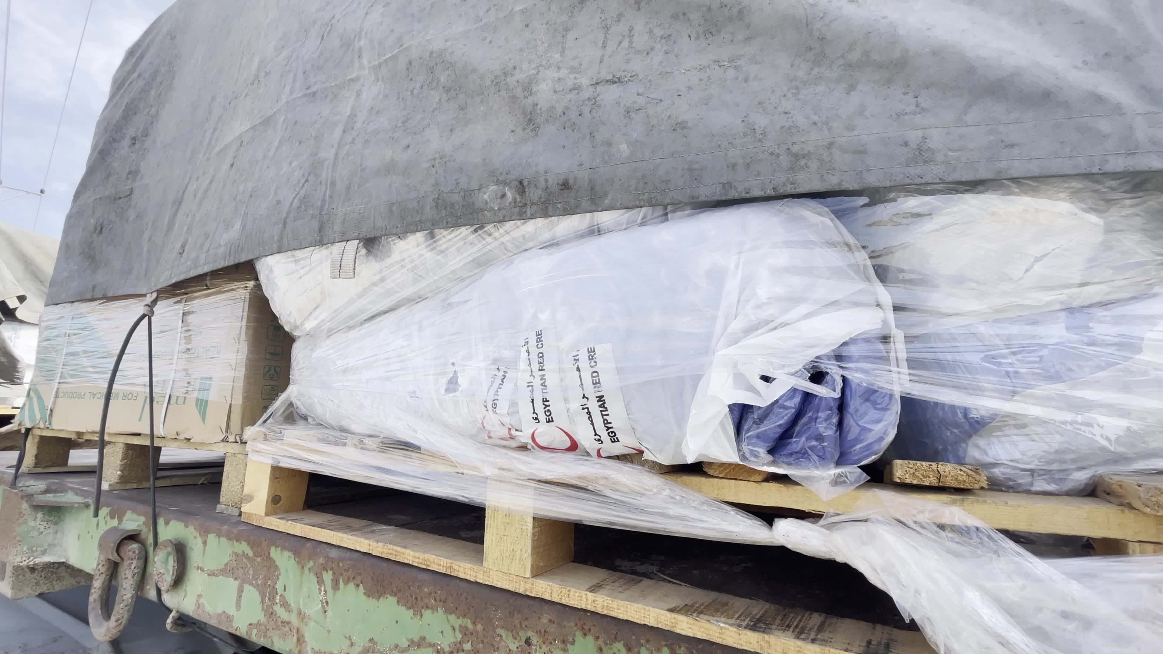 Humanitarian Aid Trucks Enter Gaza via Rafah