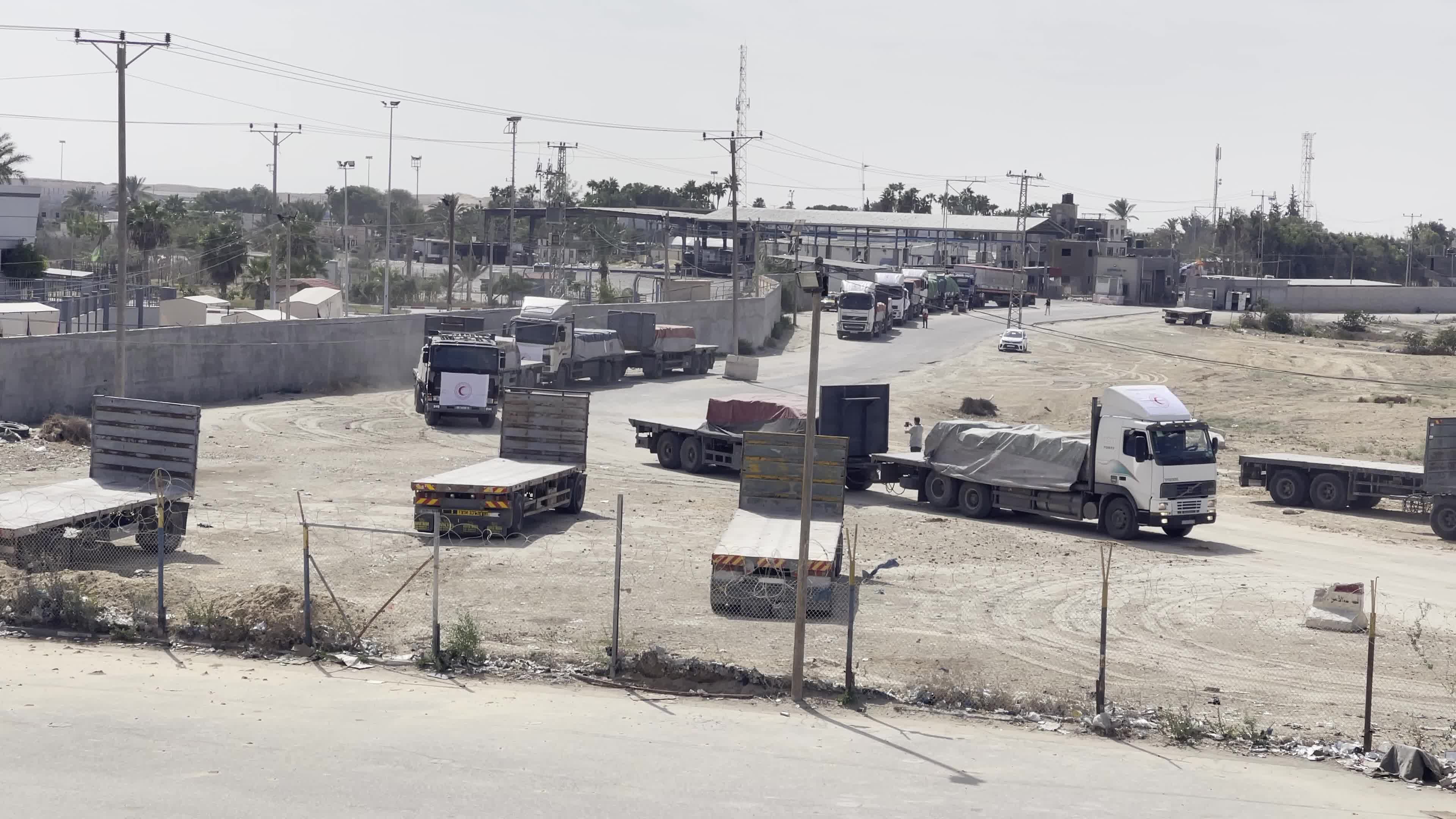 Humanitarian Aid Trucks Enter Gaza via Rafah