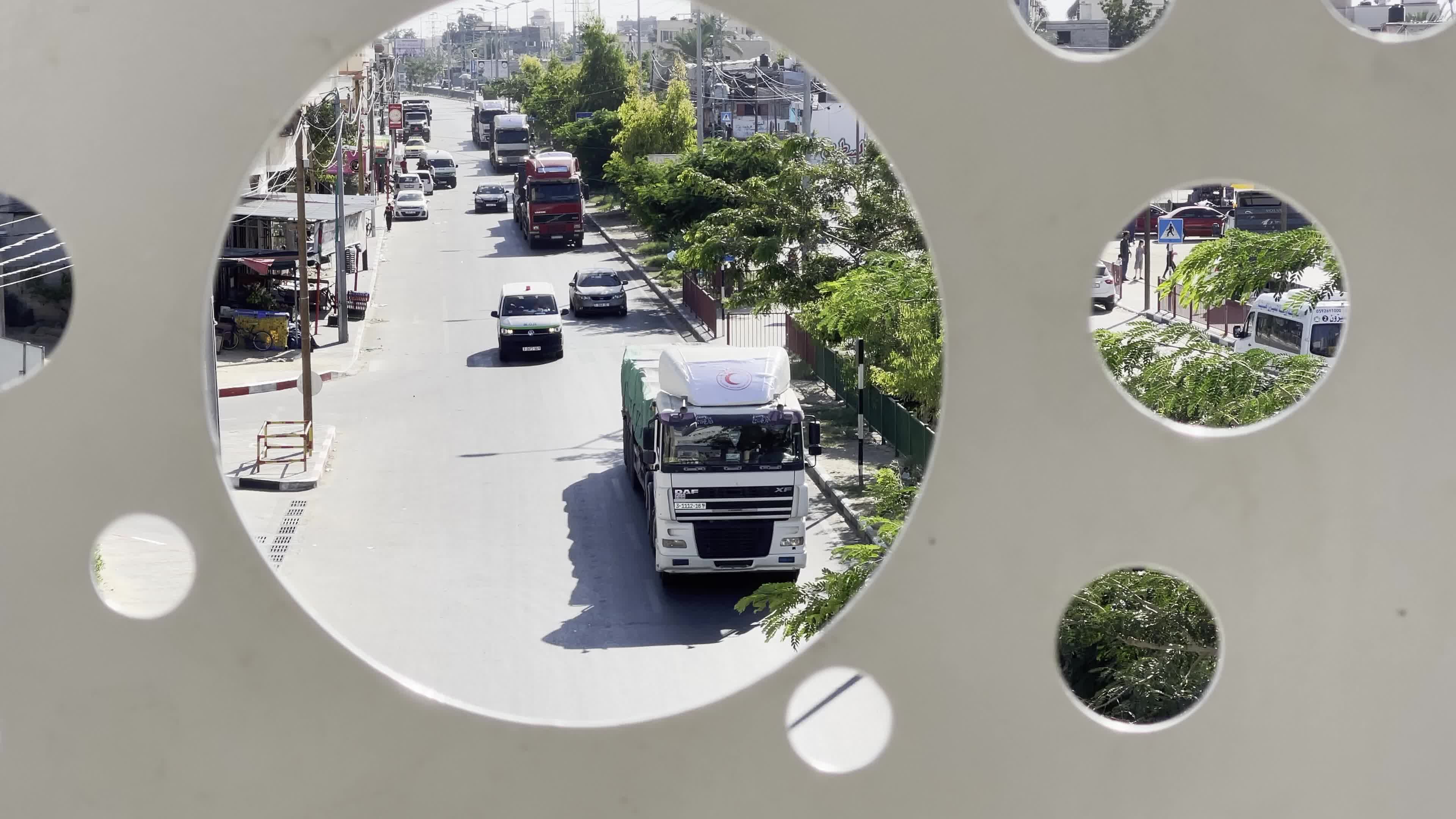 Humanitarian Aid Trucks Enter Gaza via Rafah